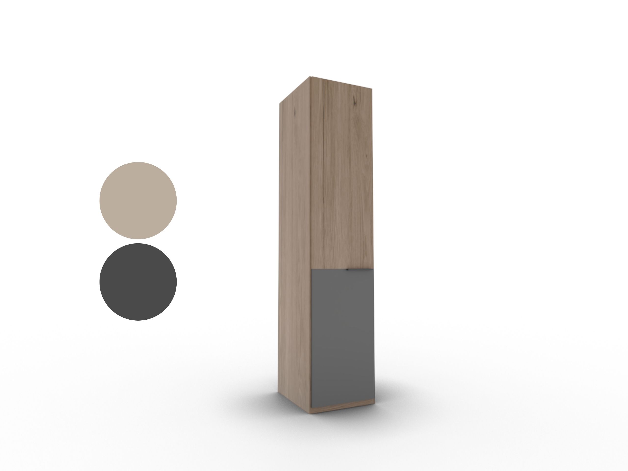 Disselkamp Cuneo Kleiderschrank 1-tuerig_Lack Basalt_Cover