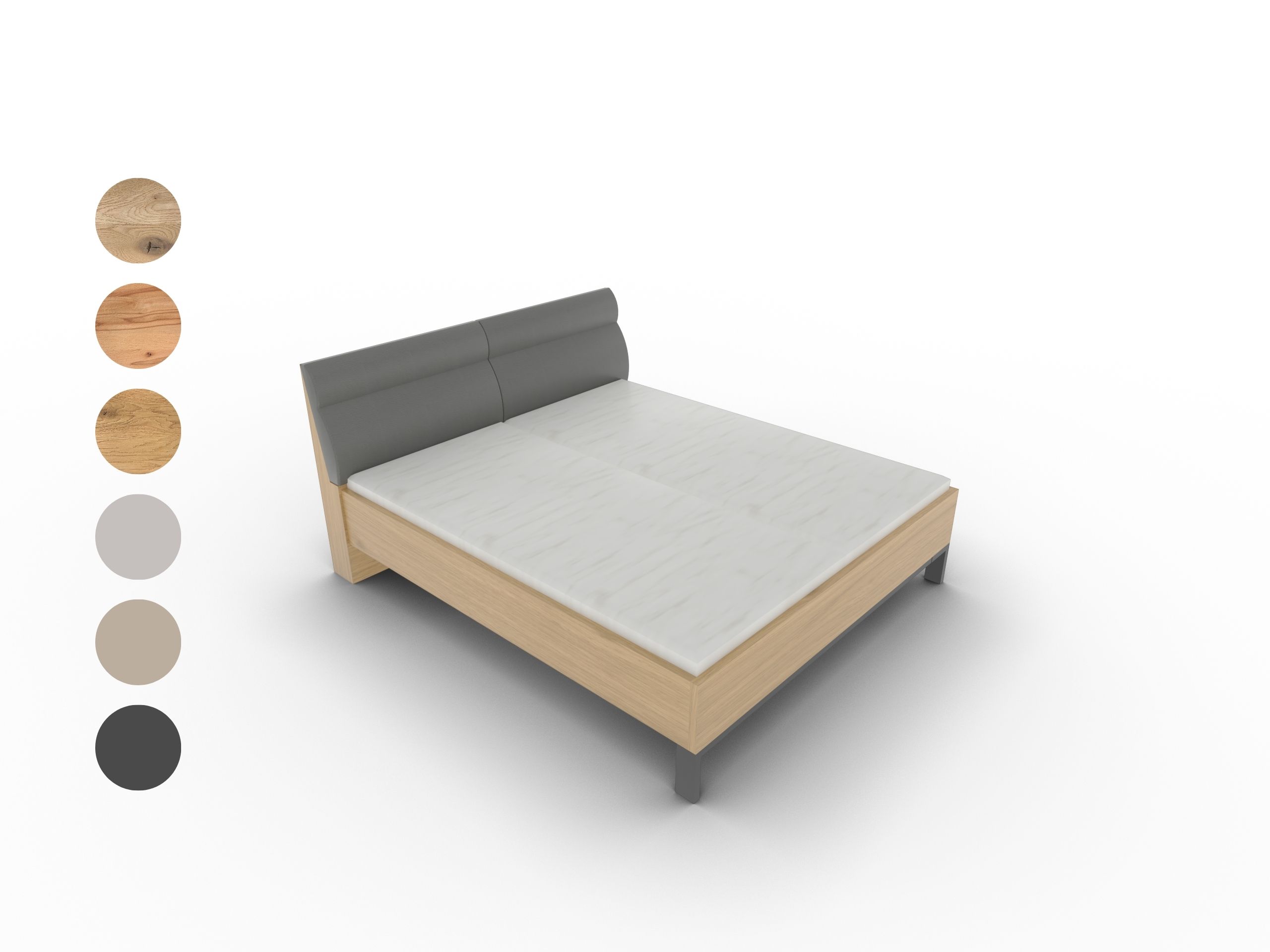 Disselkamp Doppelbett Polsterkopfteil Rondo Wildeiche PG2 862338