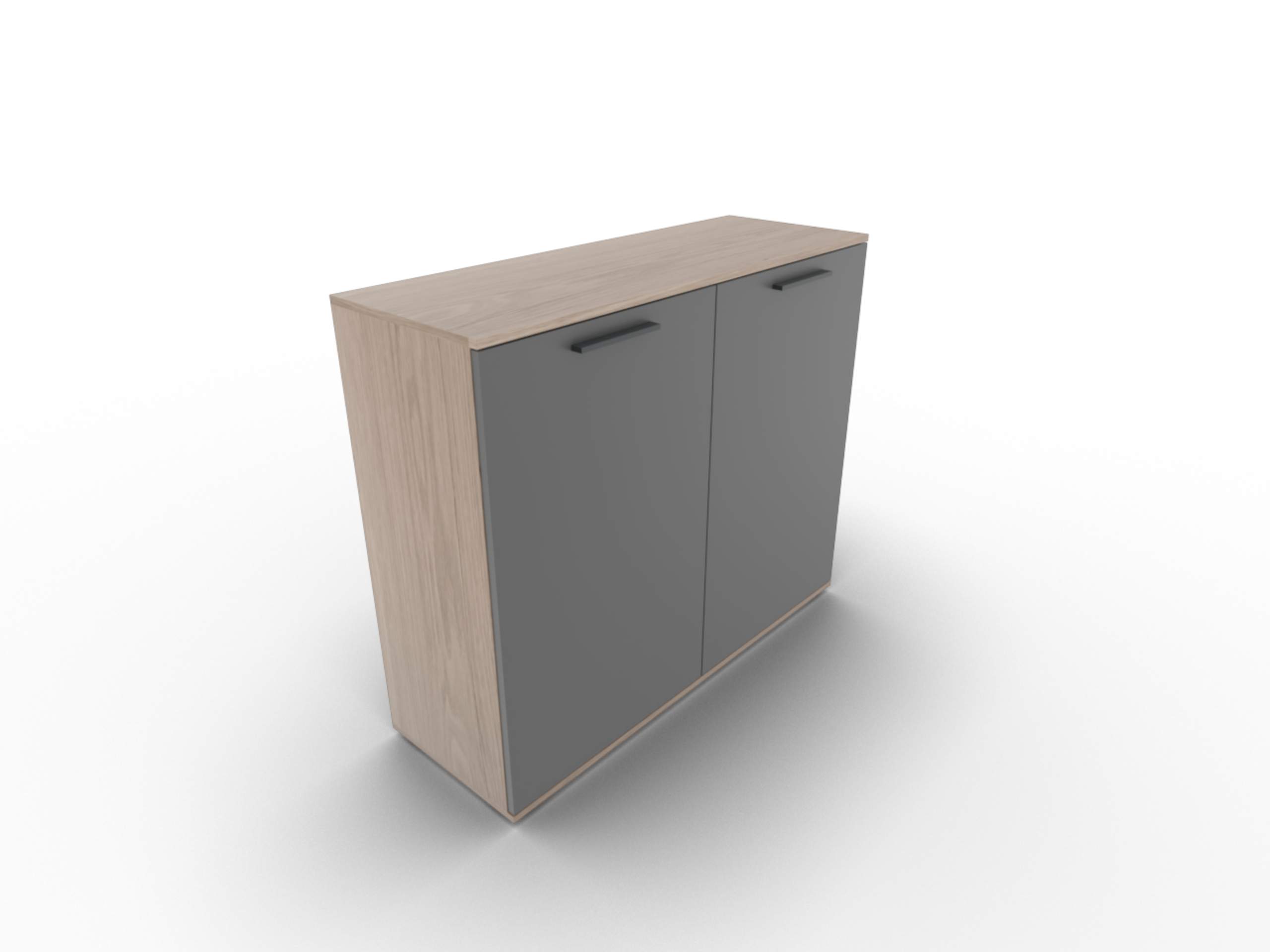 Disselkamp Cuneo Tuerenkommode 2-tuerig O-Linie_Lack Basalt