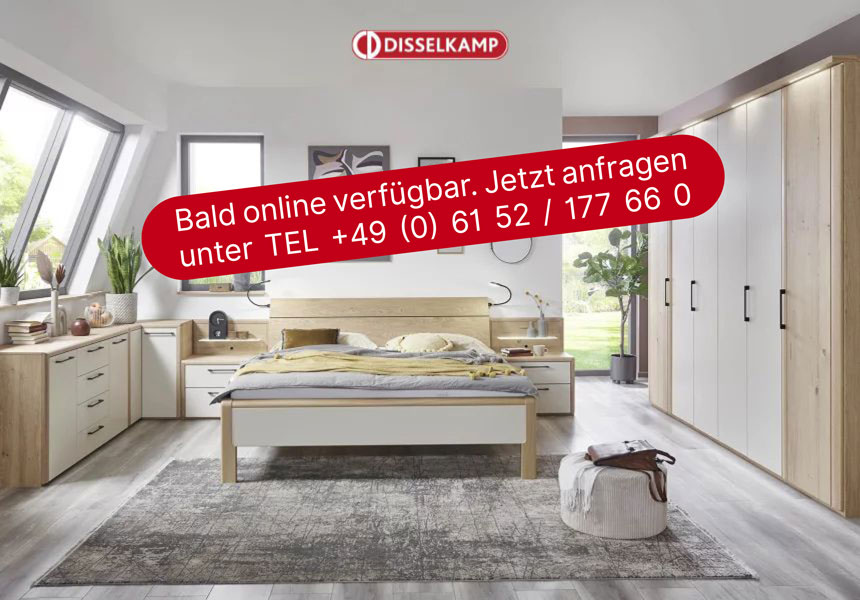 Millieubild eines Schlafzimmer der Marke Disselkamp Produktserie Coretta 2.0