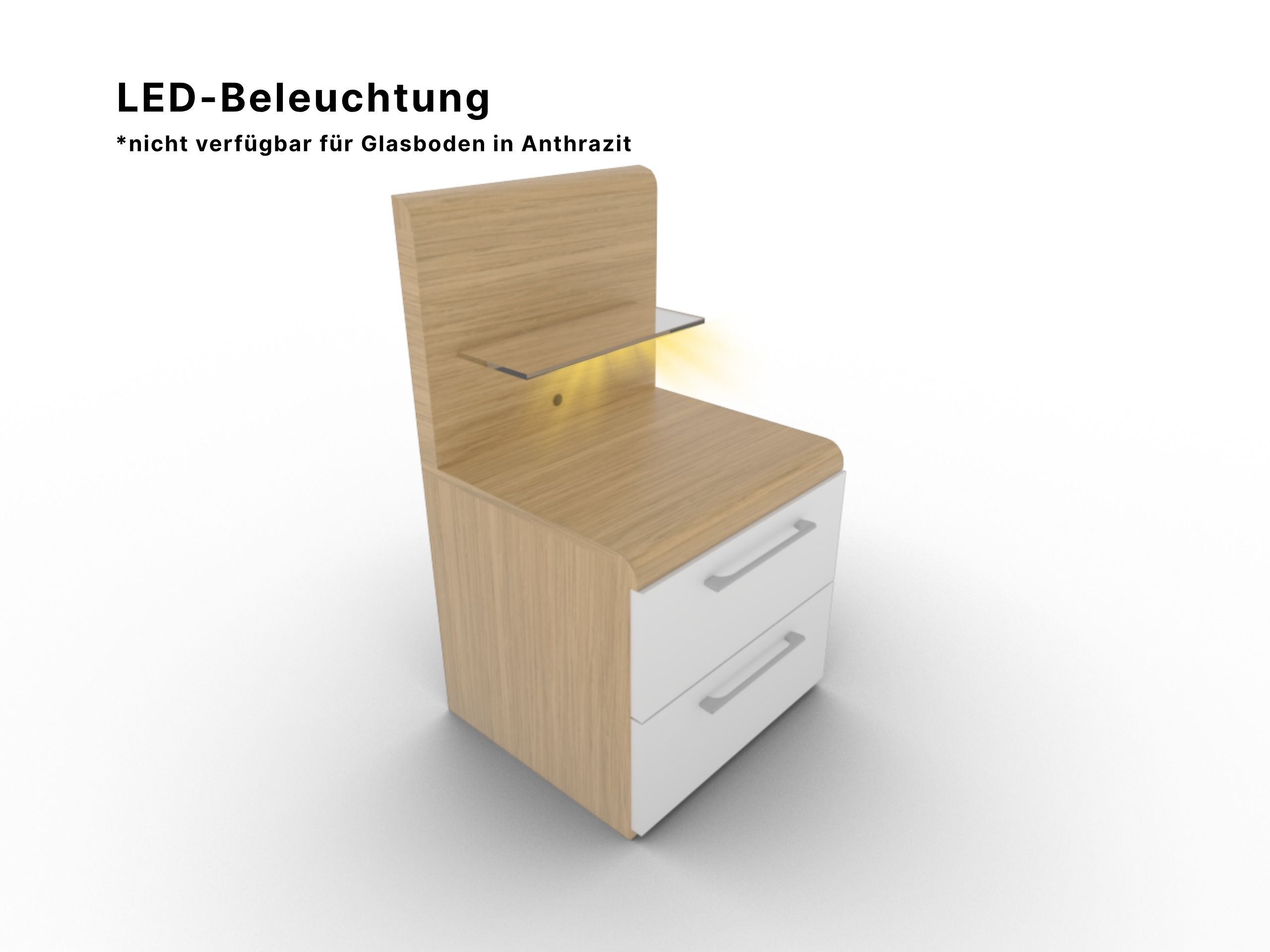 Disselkamp Comfort V Schubkastenkonsole Wildeiche LED Beleuchtung