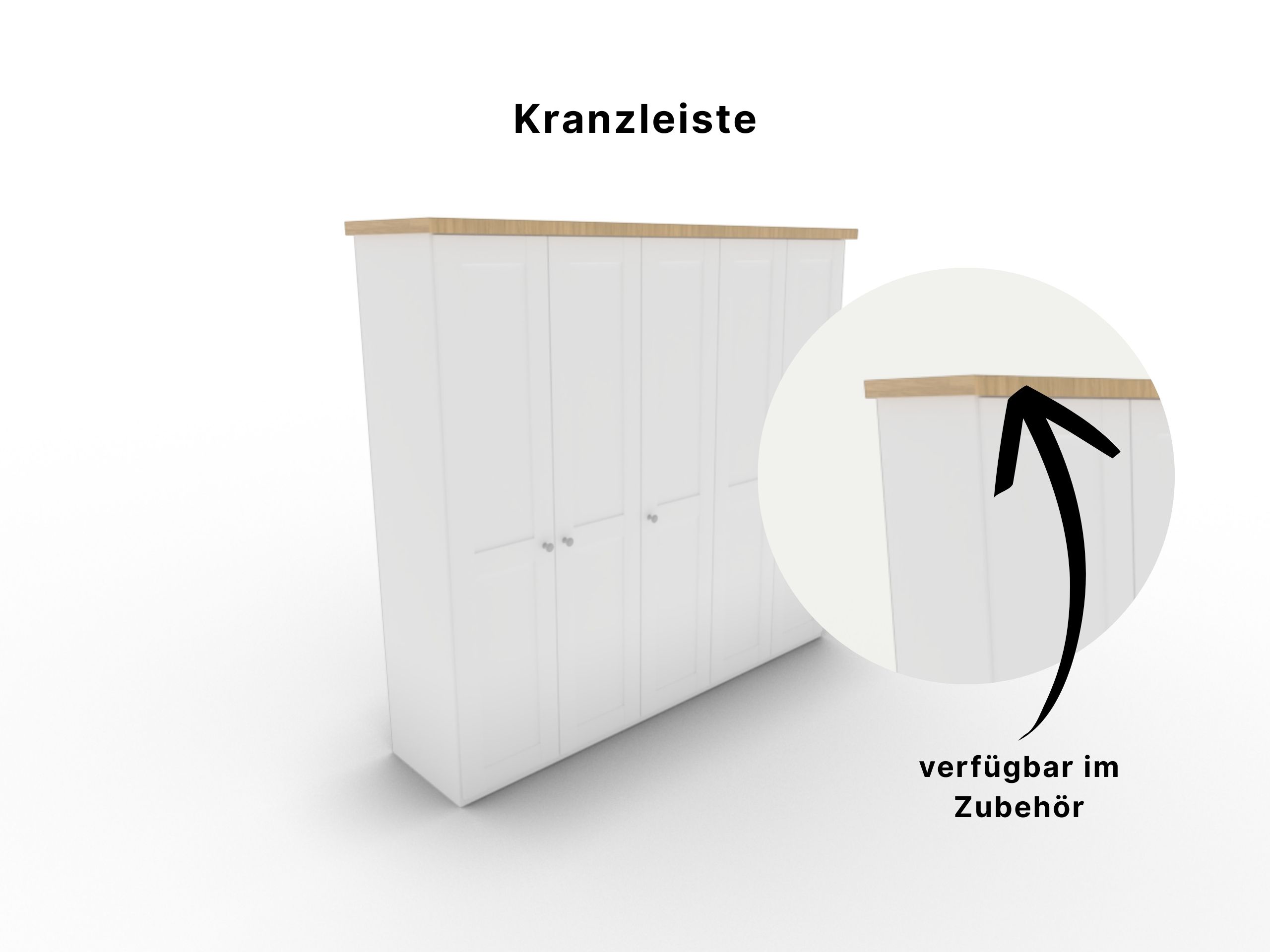 Disselkamp Castellino Coverbild Kleiderschrank Kranzleiste
