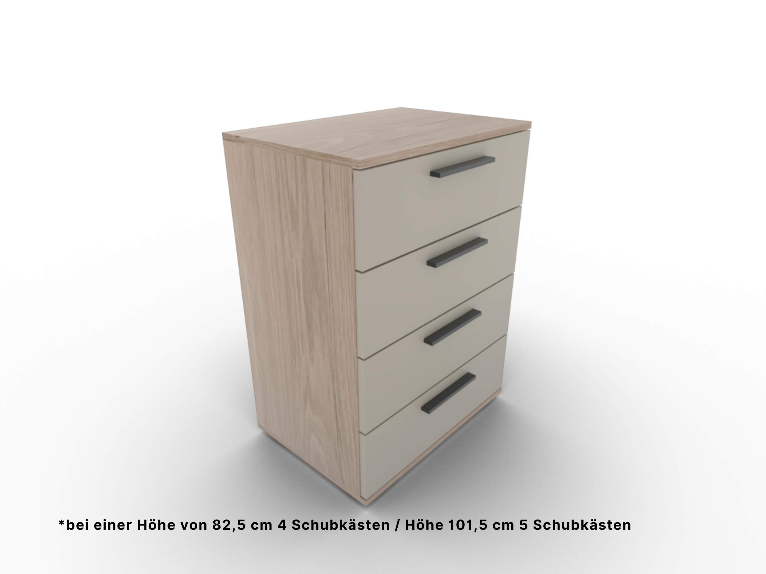 Disselkamp Cuneo Schubkastenkommode 60er O-Linie_Lack Taupe