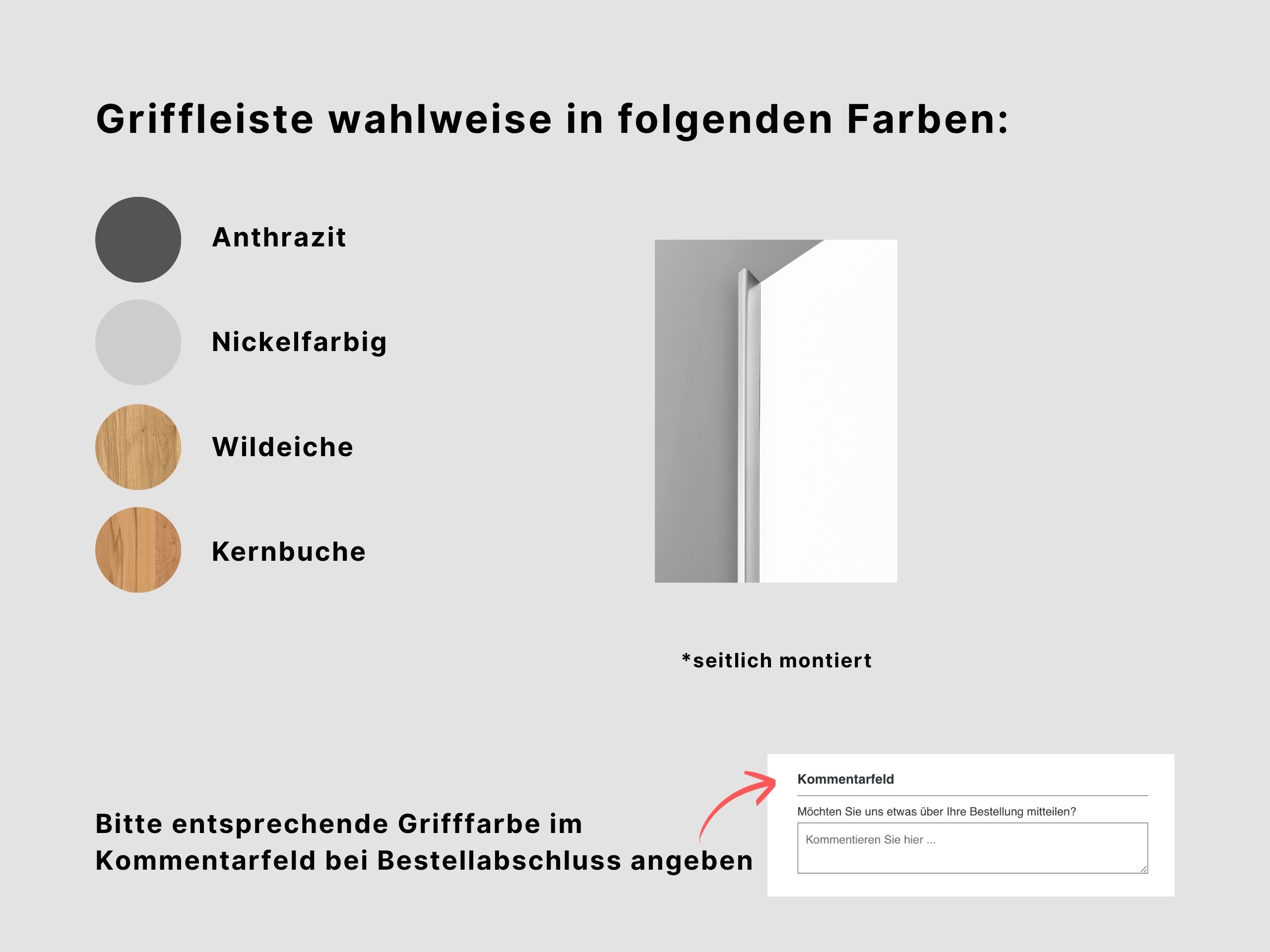 Disselkamp Griffauswahl Schwebetuerenschrank Comfort V