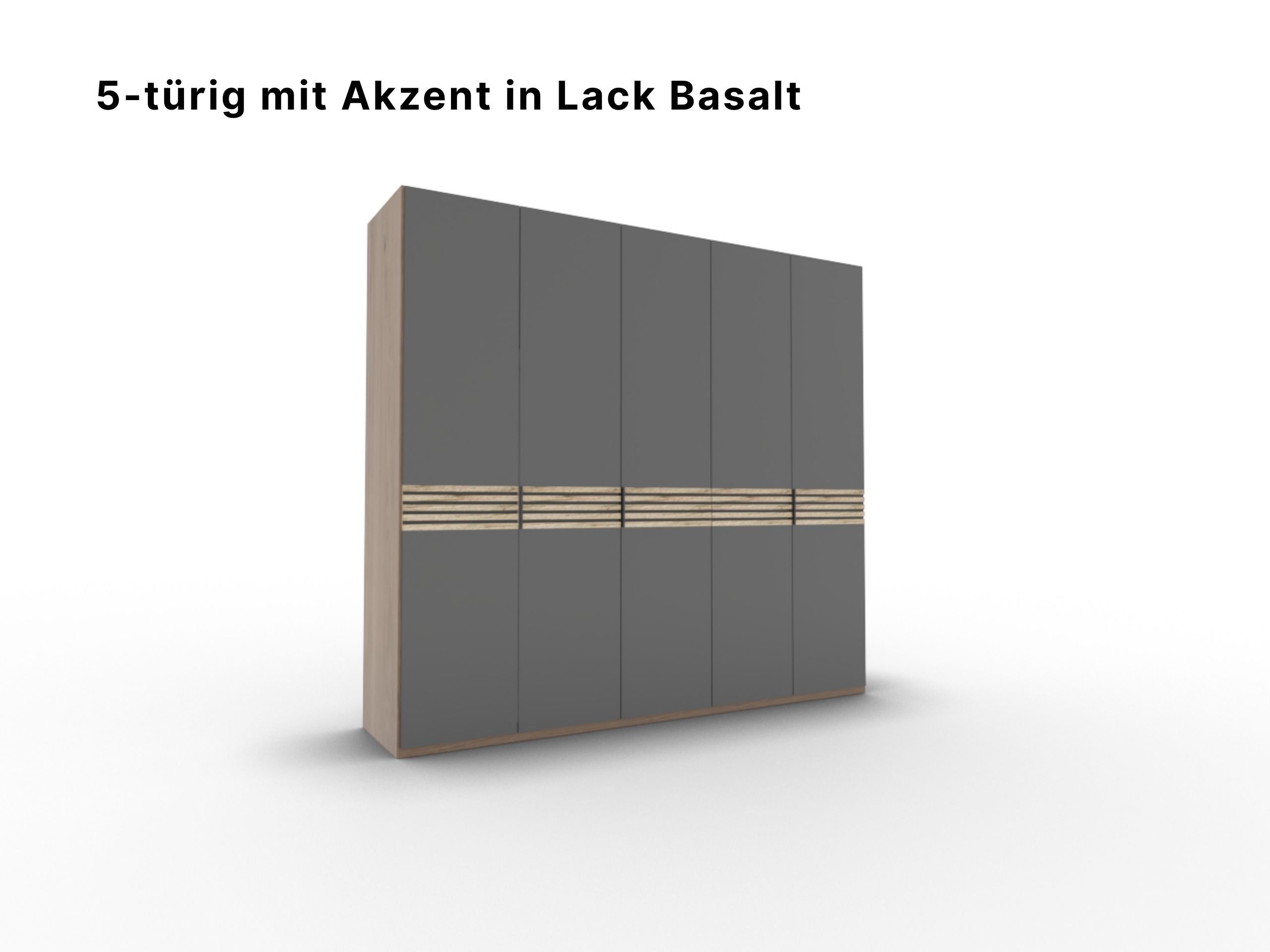 Disselkamp Cabrillo Schrankftont 3 5-tuerer Lack Basalt