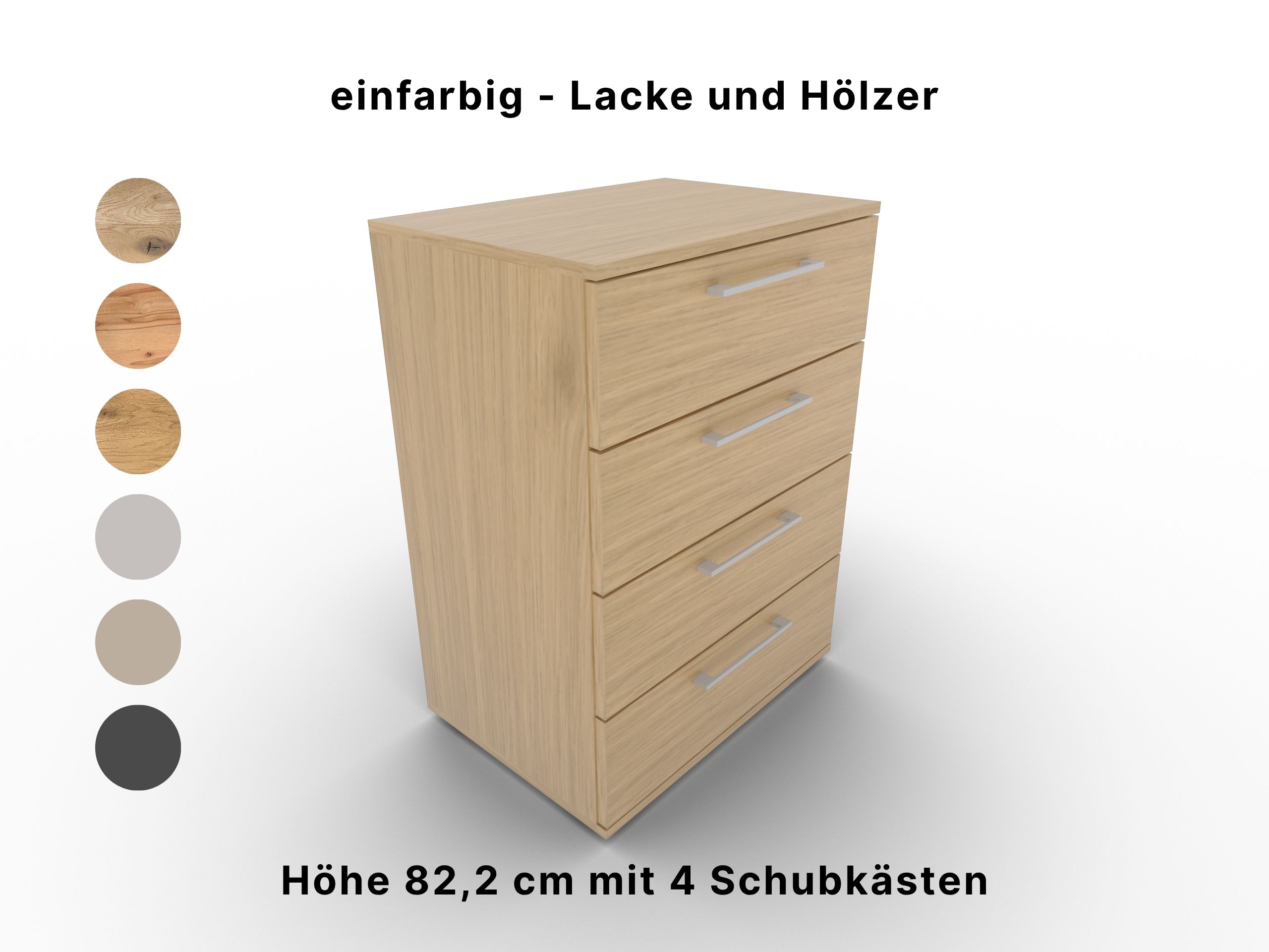 Disselkamp Kommode Schubkasten einfarbig Wildeiche