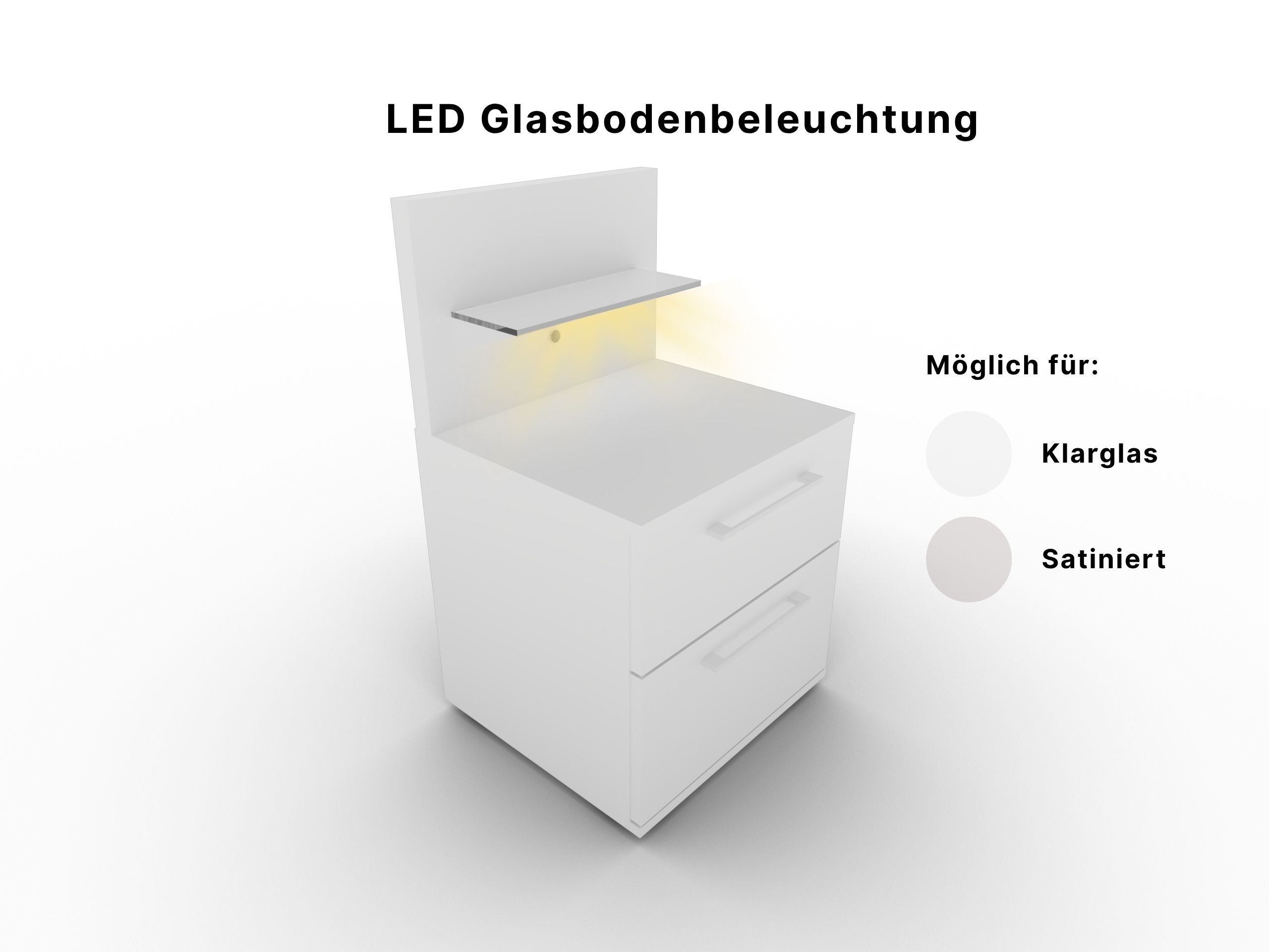 Abbildung Disselkamp LED Glasbodenbeleuchtung einfarbige Konsole