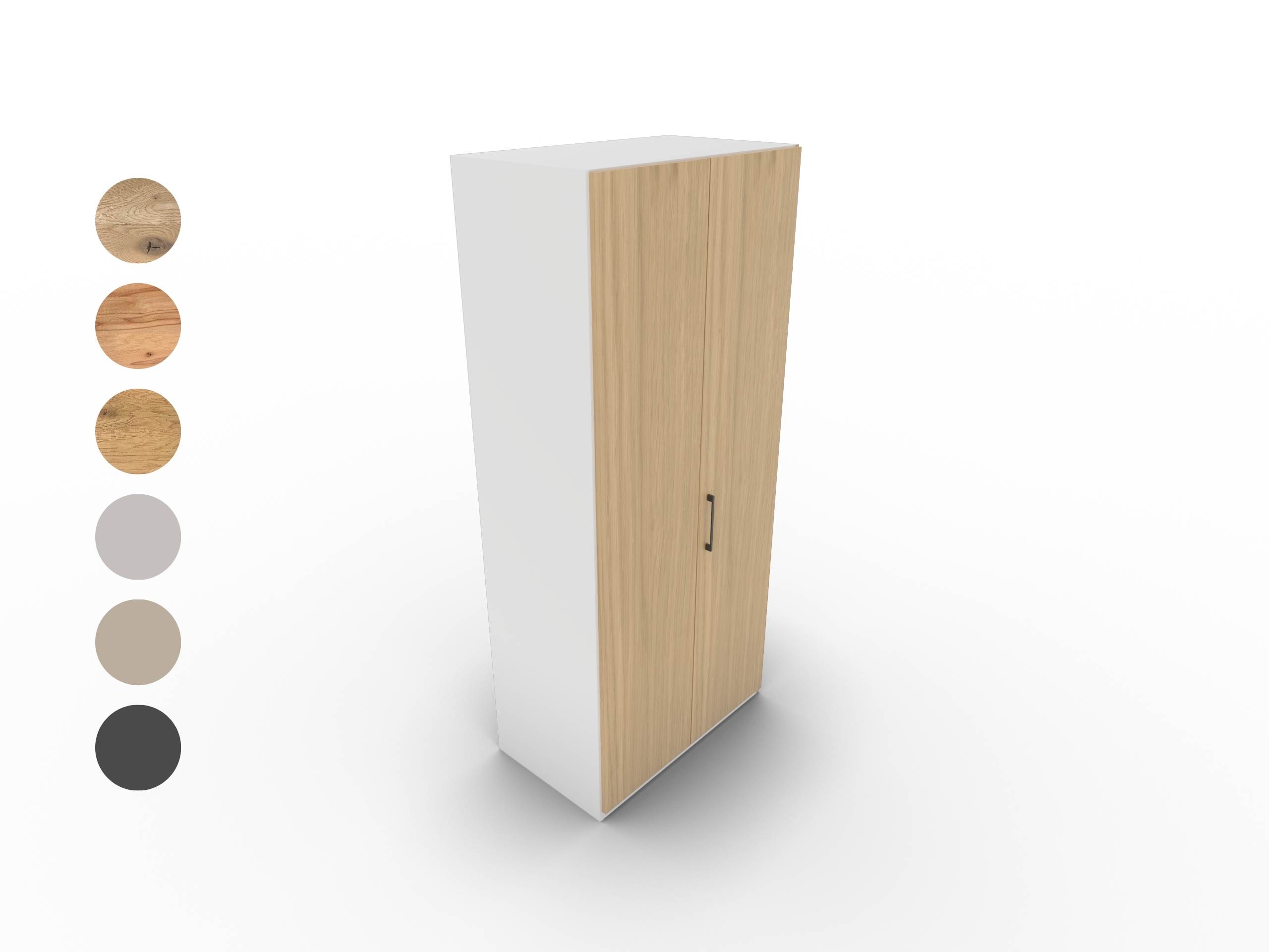 Disselkamp CD Studioline Kleiderschrank 2-trig Lack weiss Front Wildeiche