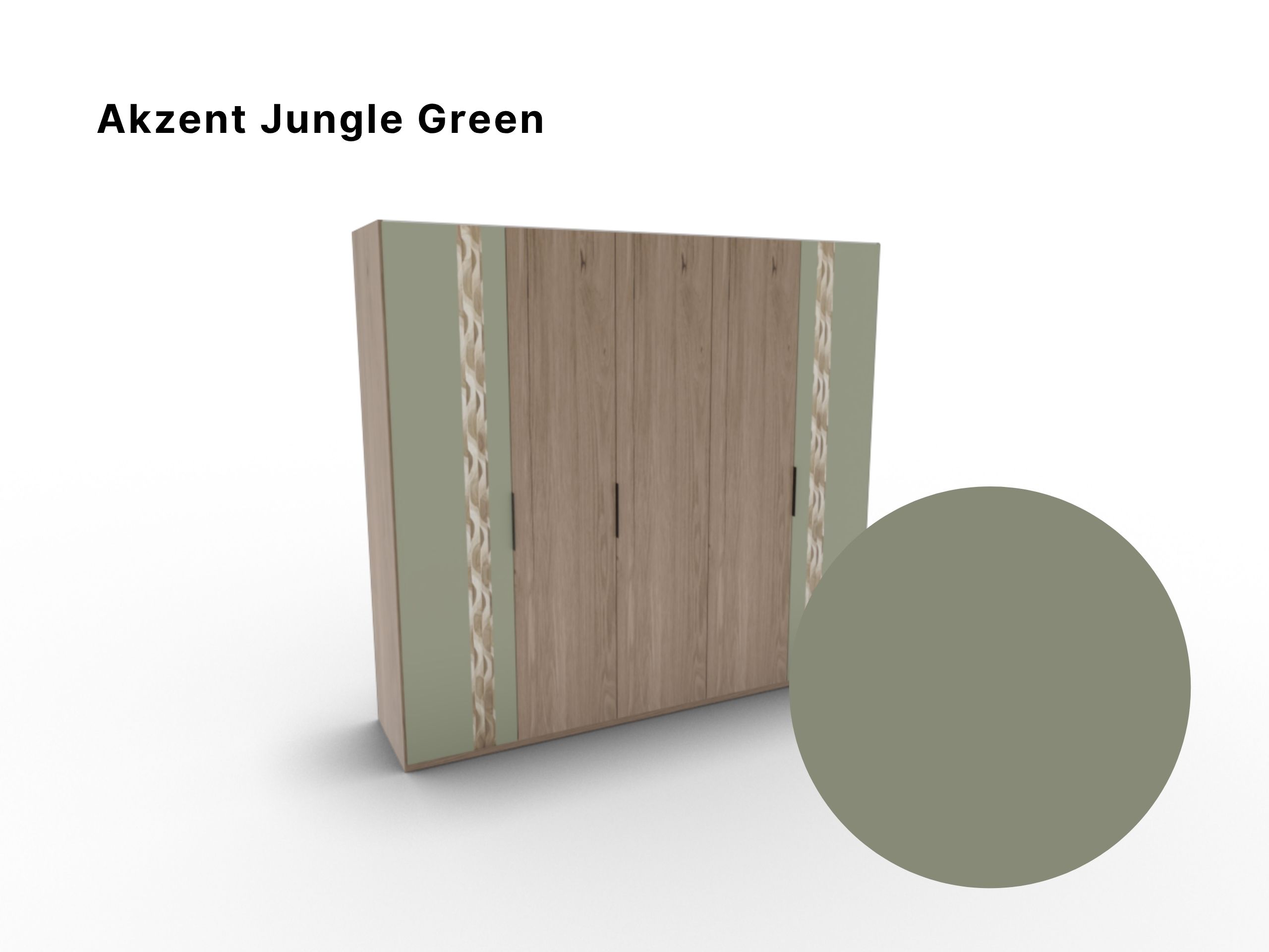 Disselkamp Kleiderschrank Callao 5-turig_Schrankfront 1_Akzent Jungle Green