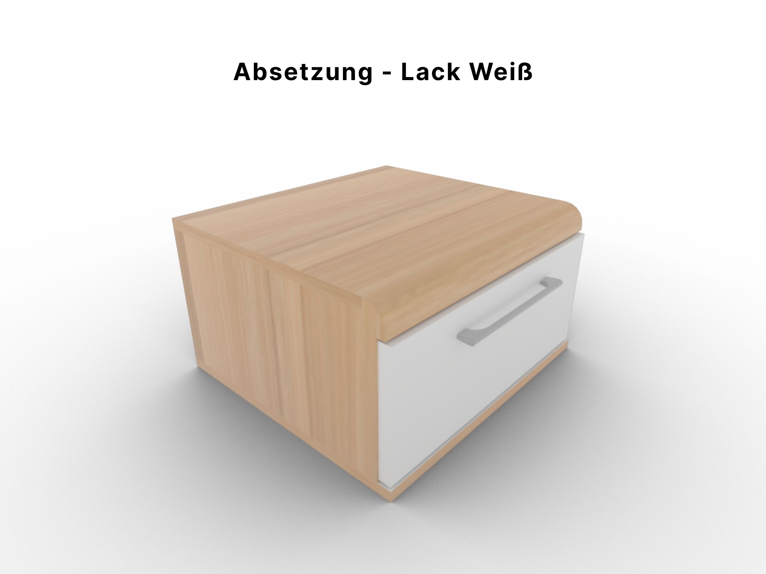 Disselkamp Comfort V Hängekonsole Kernbuche Absetzung Lack Weiss