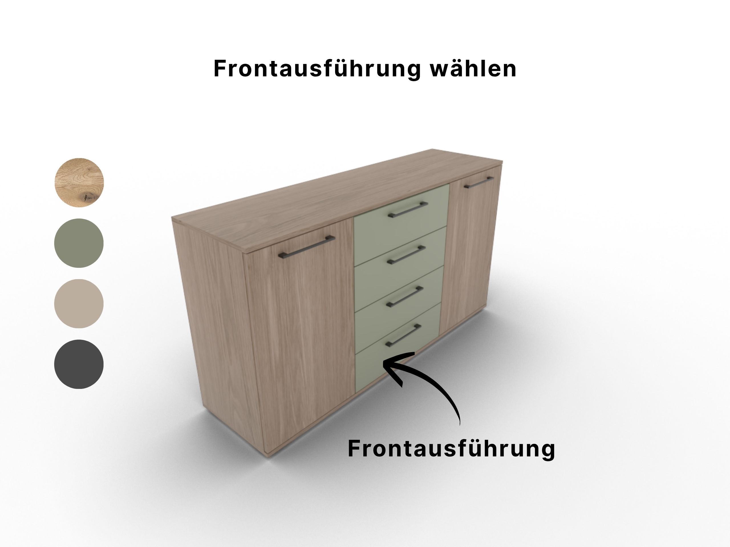 Disselkamp Callao Superkombikommode 151 cm_Frontausfuhrung wahlen