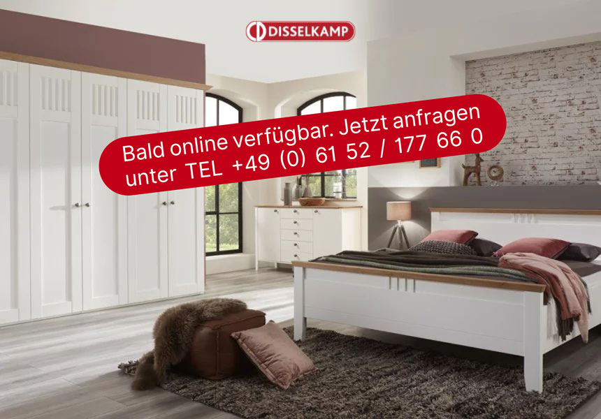 Millieubild eines Schlafzimmer der Marke Disselkamp Produktserie Castellino