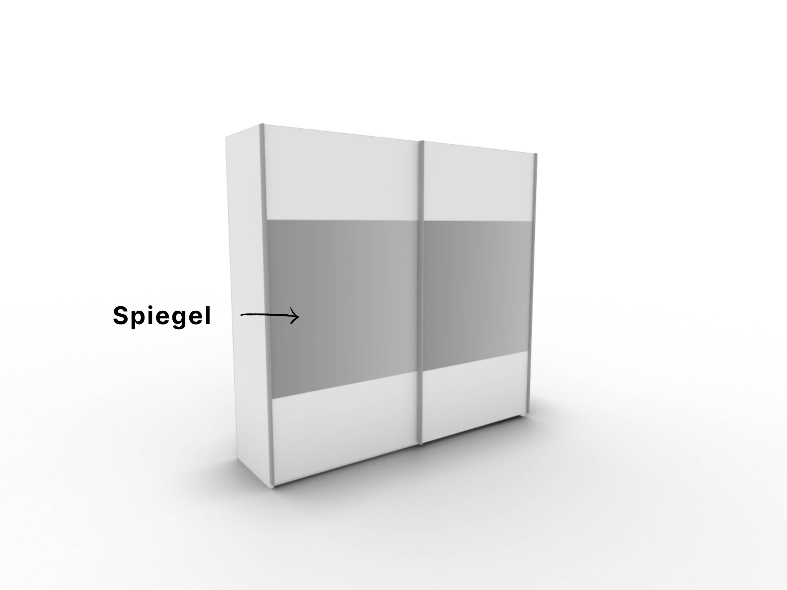 Disselkamp CD Studioline Schwebetuerenschrank Design 2 Lack weiss PG1