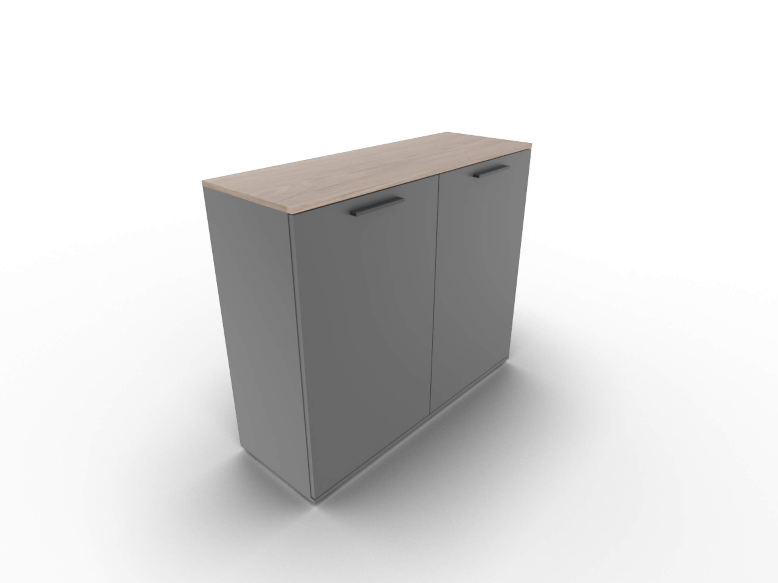 Disselkamp Cuneo Tuerenkommode 2-tuerig U-Linie_Lack Basalt