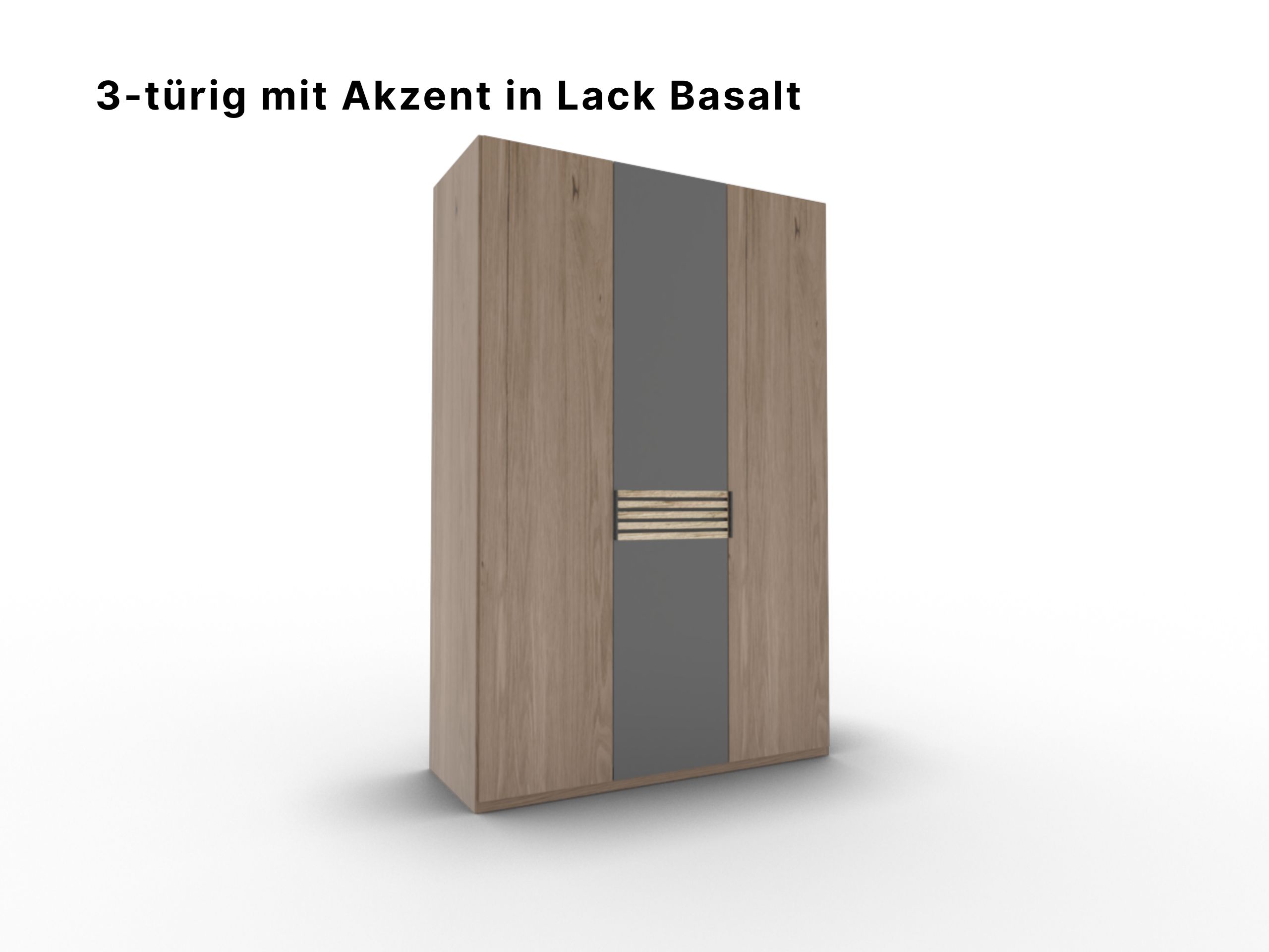 Disselkamp Cabrillo Schrankftont 1 3-tuerer Lack Basalt