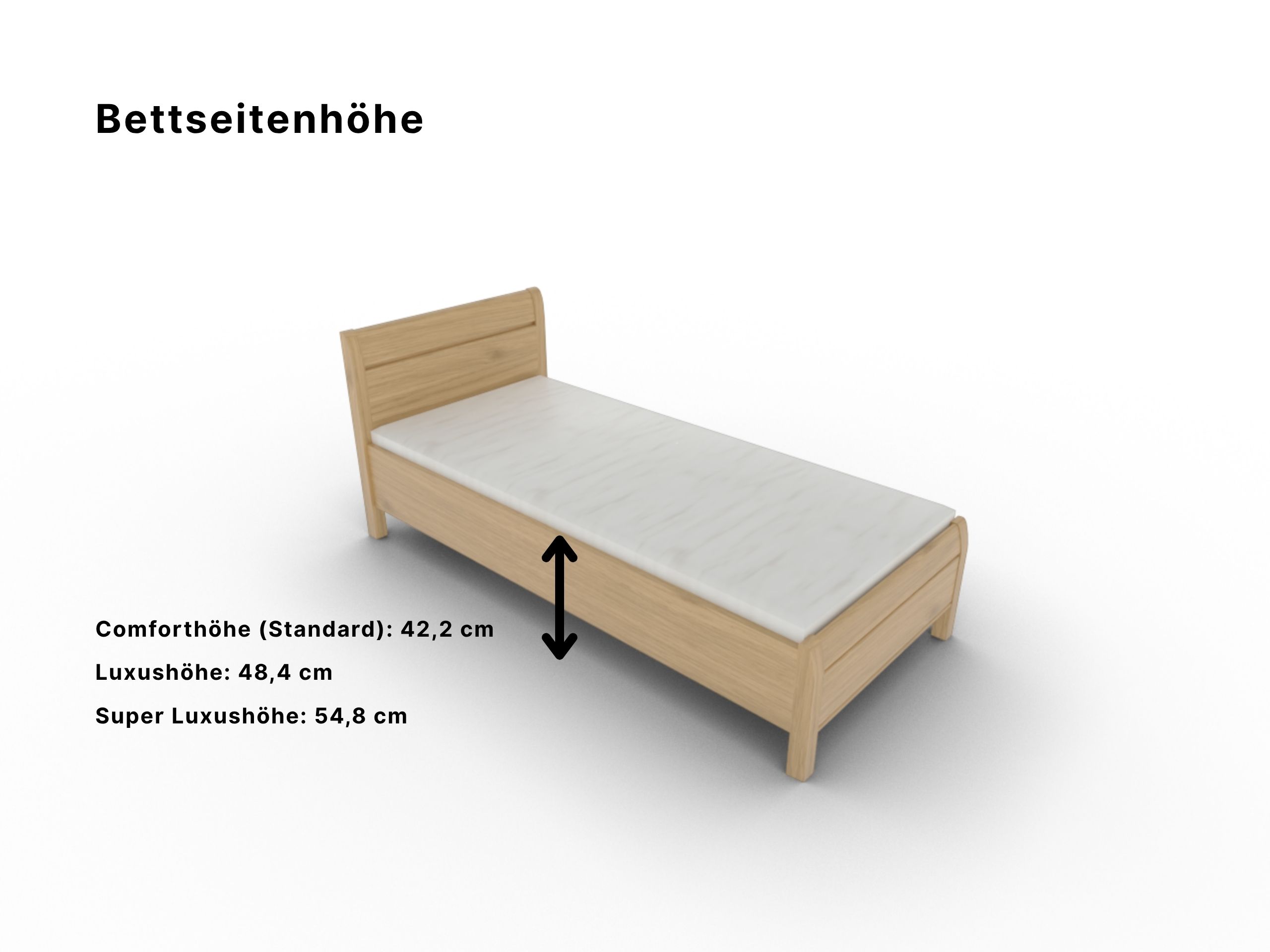 Disselkamp Comfort V Einzelbett KT Stollen_Wildeiche_Bettseitenhoehe