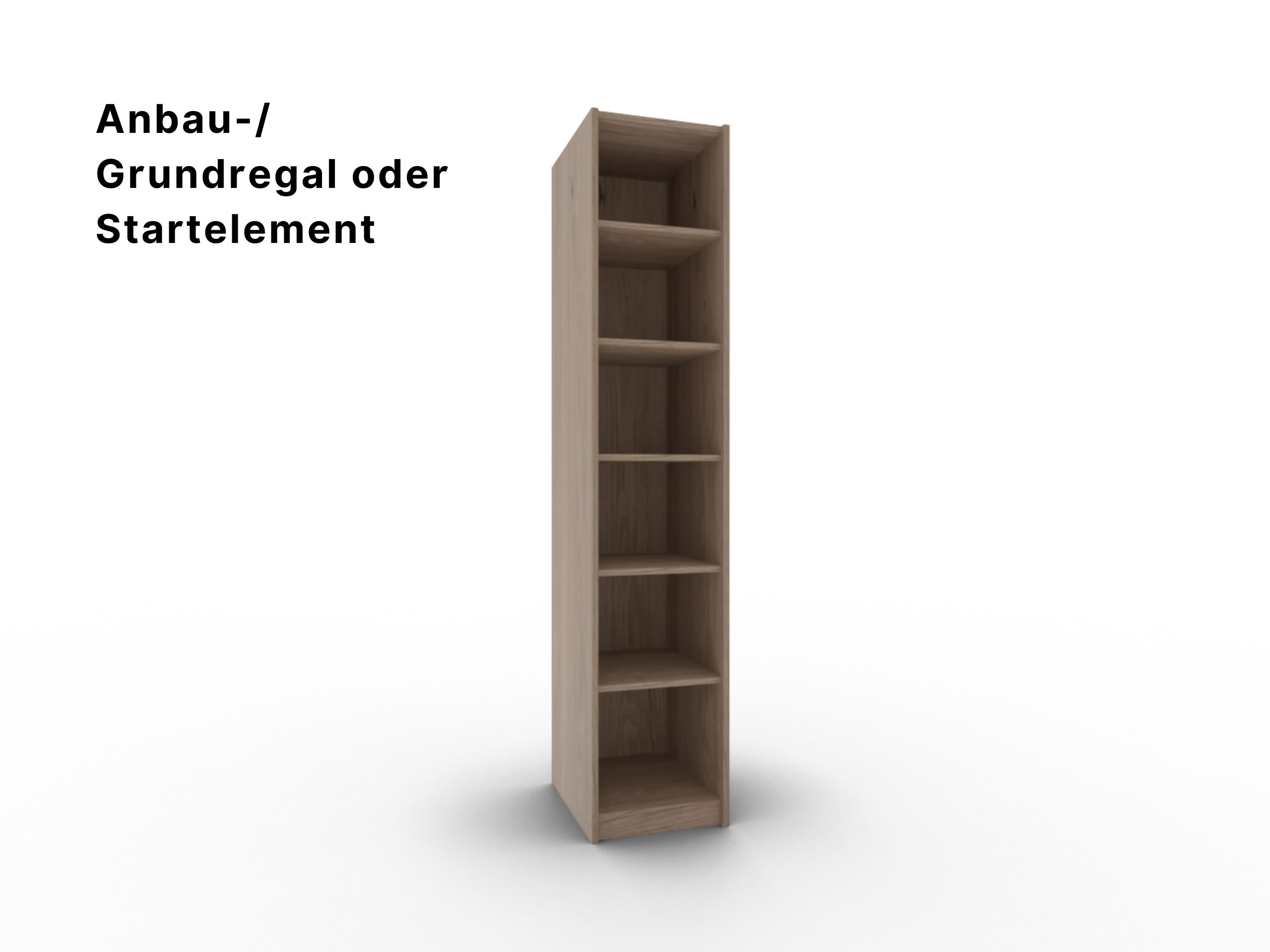 Disselkamp Cuneo Kleiderschrank Anbauregal, Grundregal oder Startelement_ 45 cm Breite