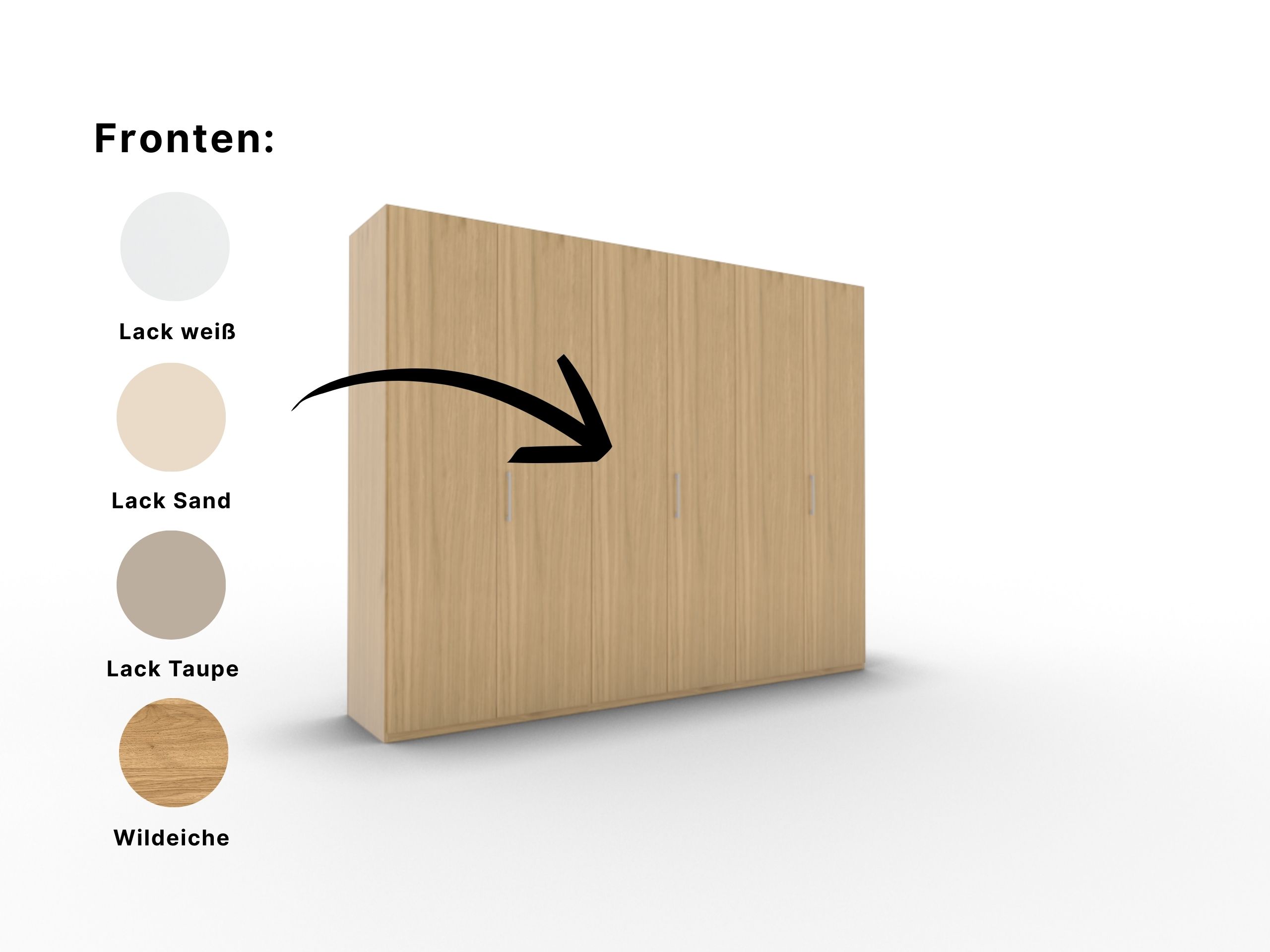 Disselkamp Comfort V Kleiderschrank Schrankfront 2 PG2_Wildeiche Akzente_6T