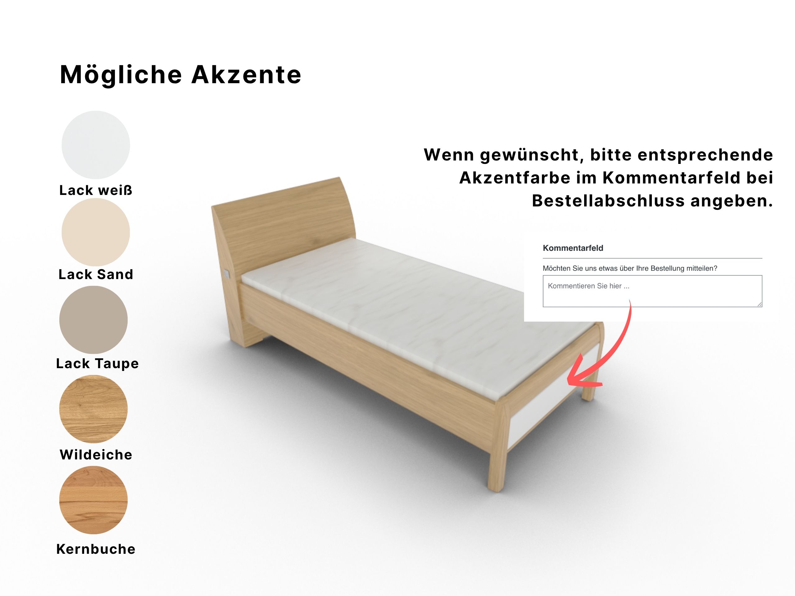 Disselkamp Comfort V Einzelbett KT Bogen_echtholz furniert_Akzente