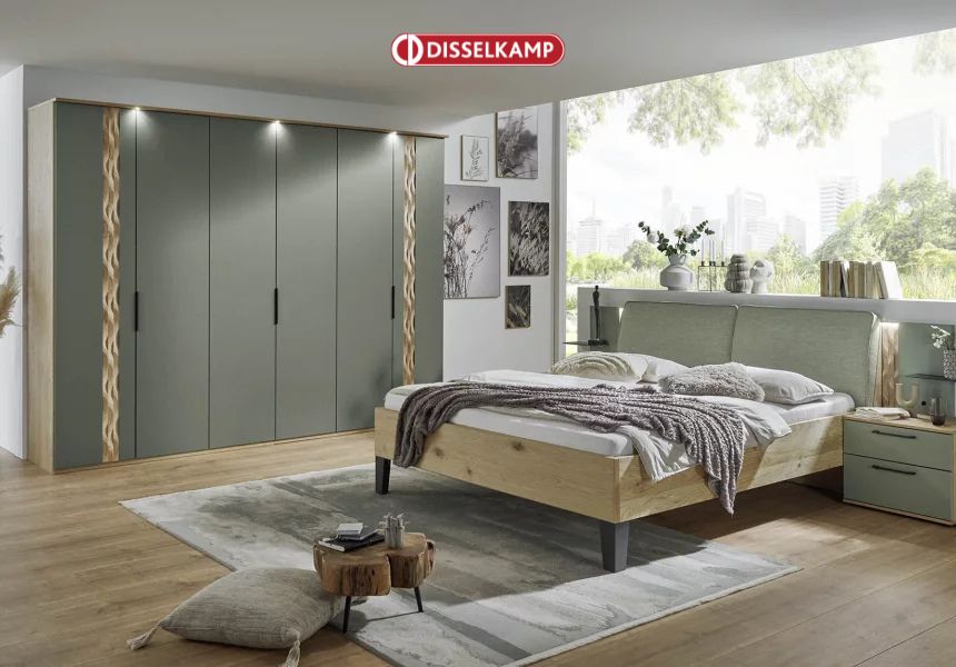 Millieubild eines Schlafzimmer der Marke Disselkamp Produktserie Callo