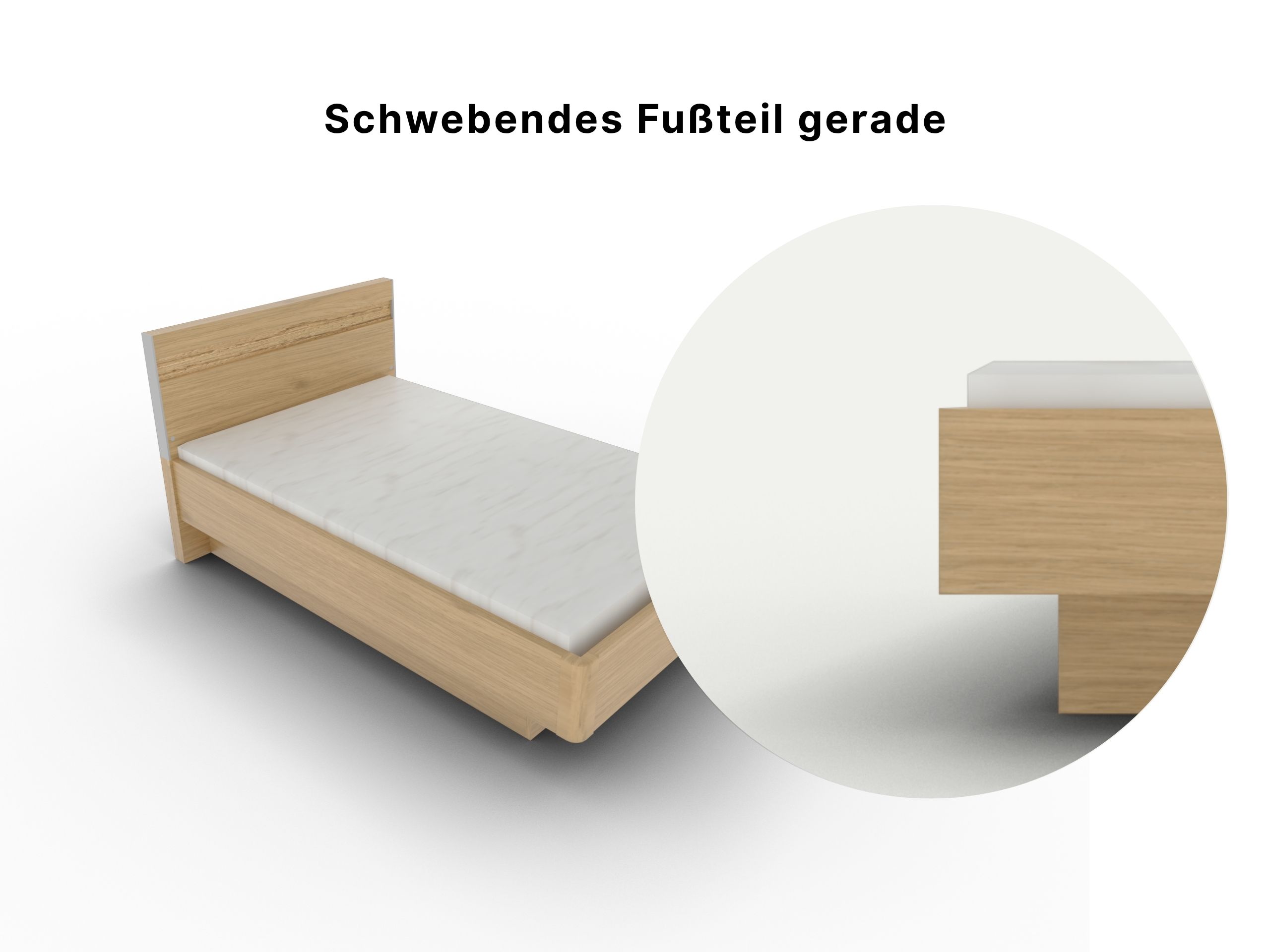 Produktbild Disselkamp Einzelbett Fußteil_Schwebendes Futeil gerade