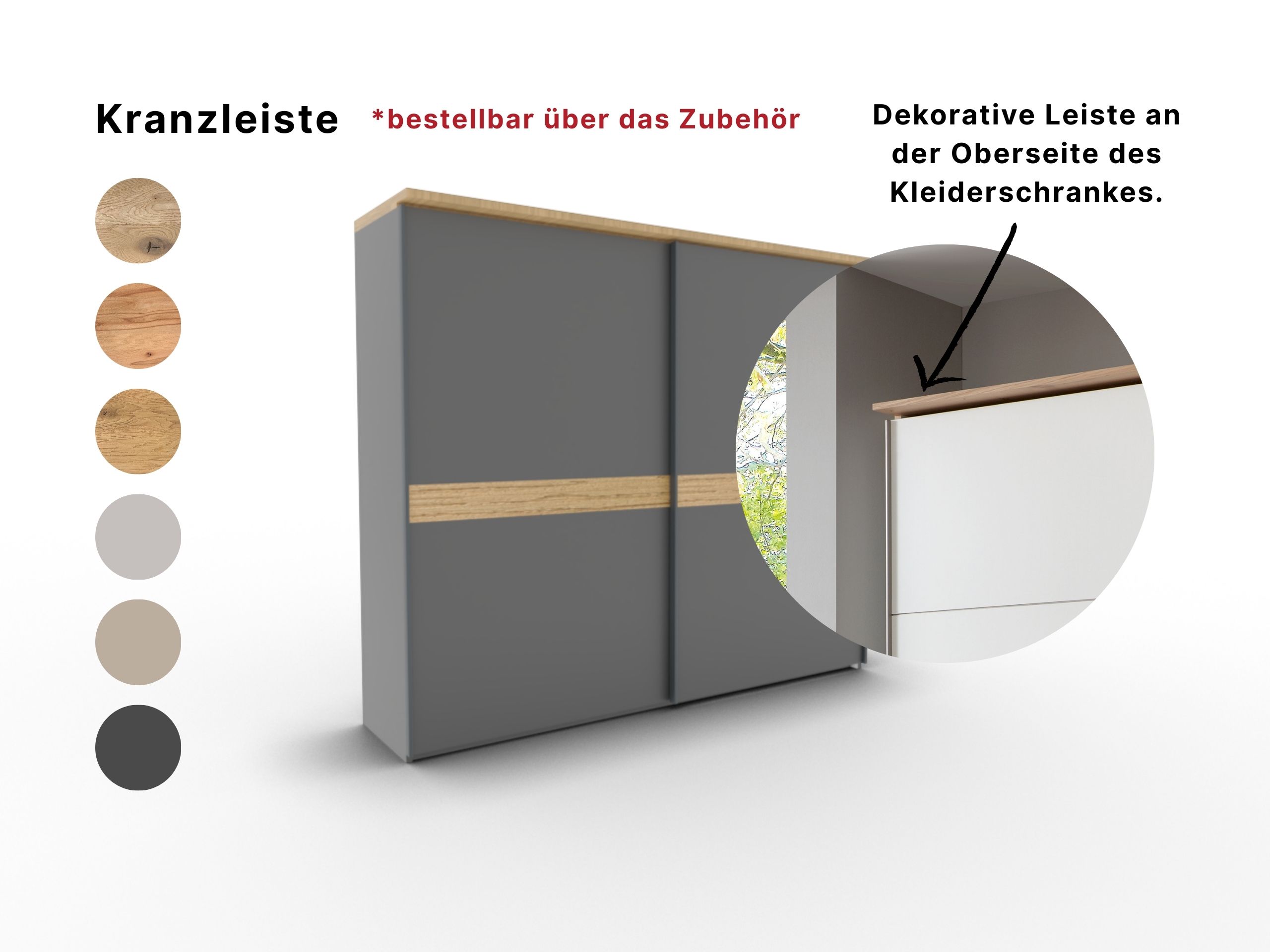 Disselkamp CD Studioline Schwebetuerenschrank Kranzleiste Produktteaser