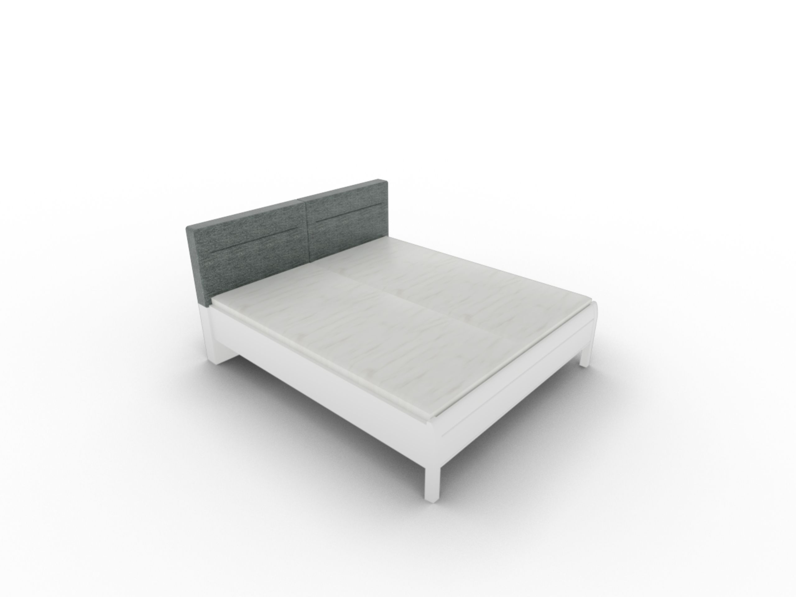 Disselkamp Doppelbett KT Polster Linero_Lack Weiss