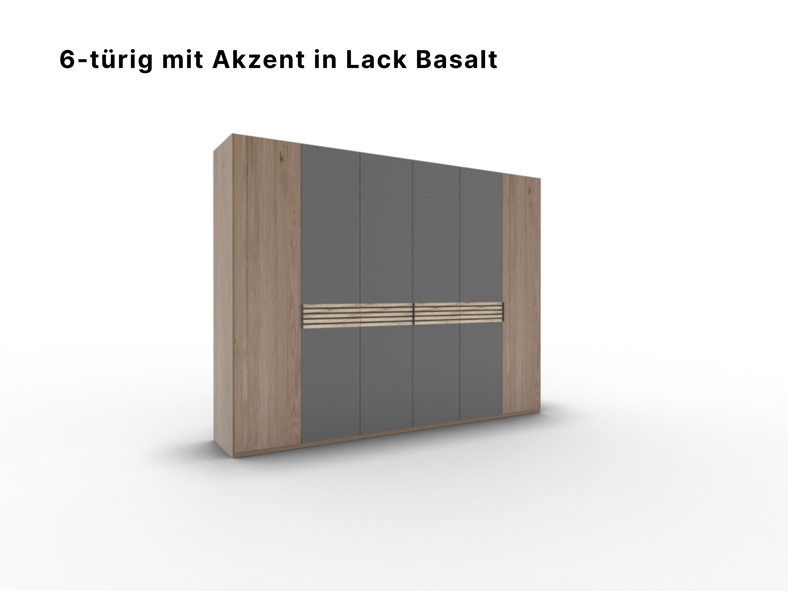 Disselkamp Cabrillo Schrankftont 1 6-tuerer Lack Basalt