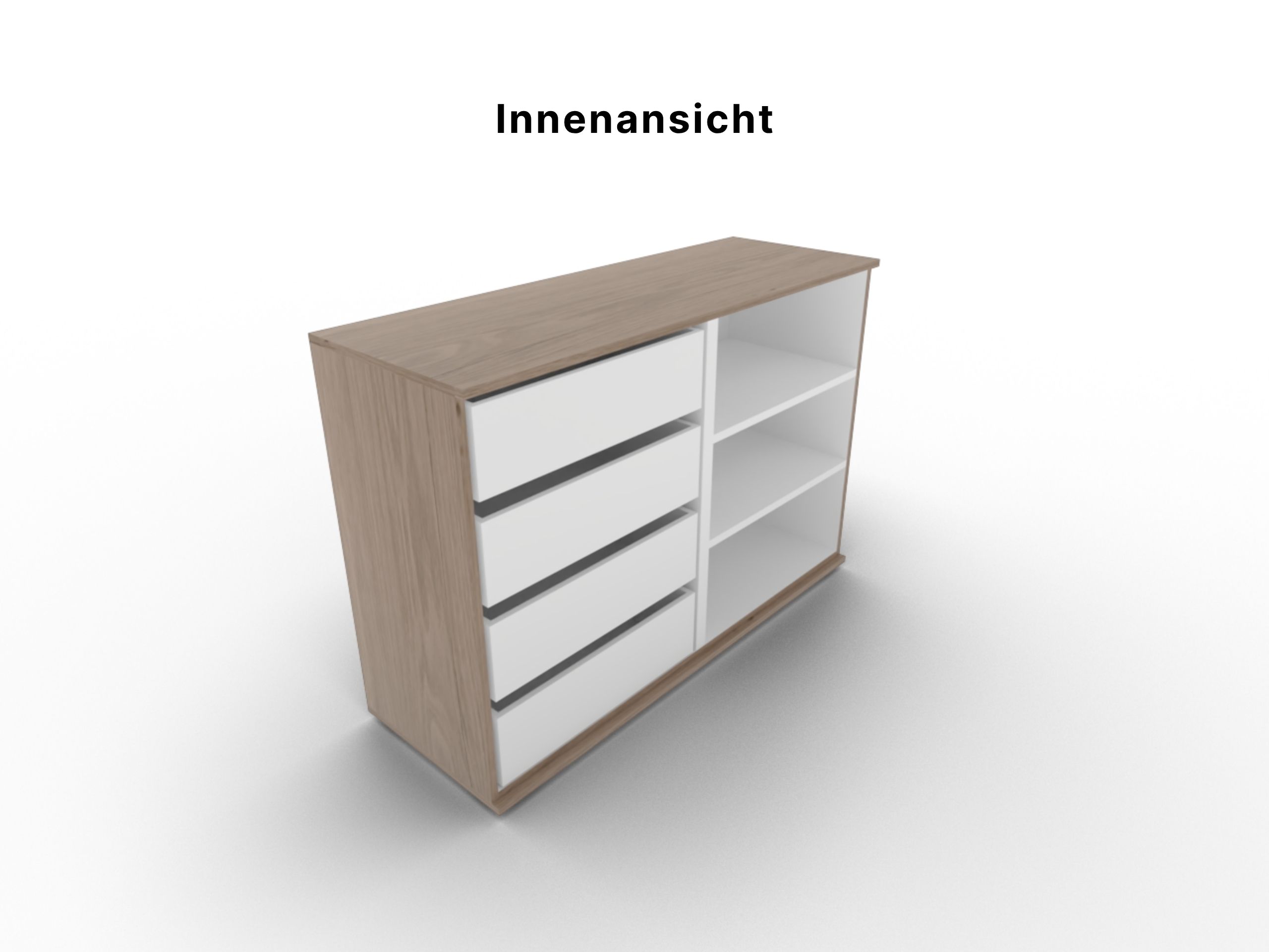 Disselkamp Callao Kombikommode 4 SK 120er_Innenansicht