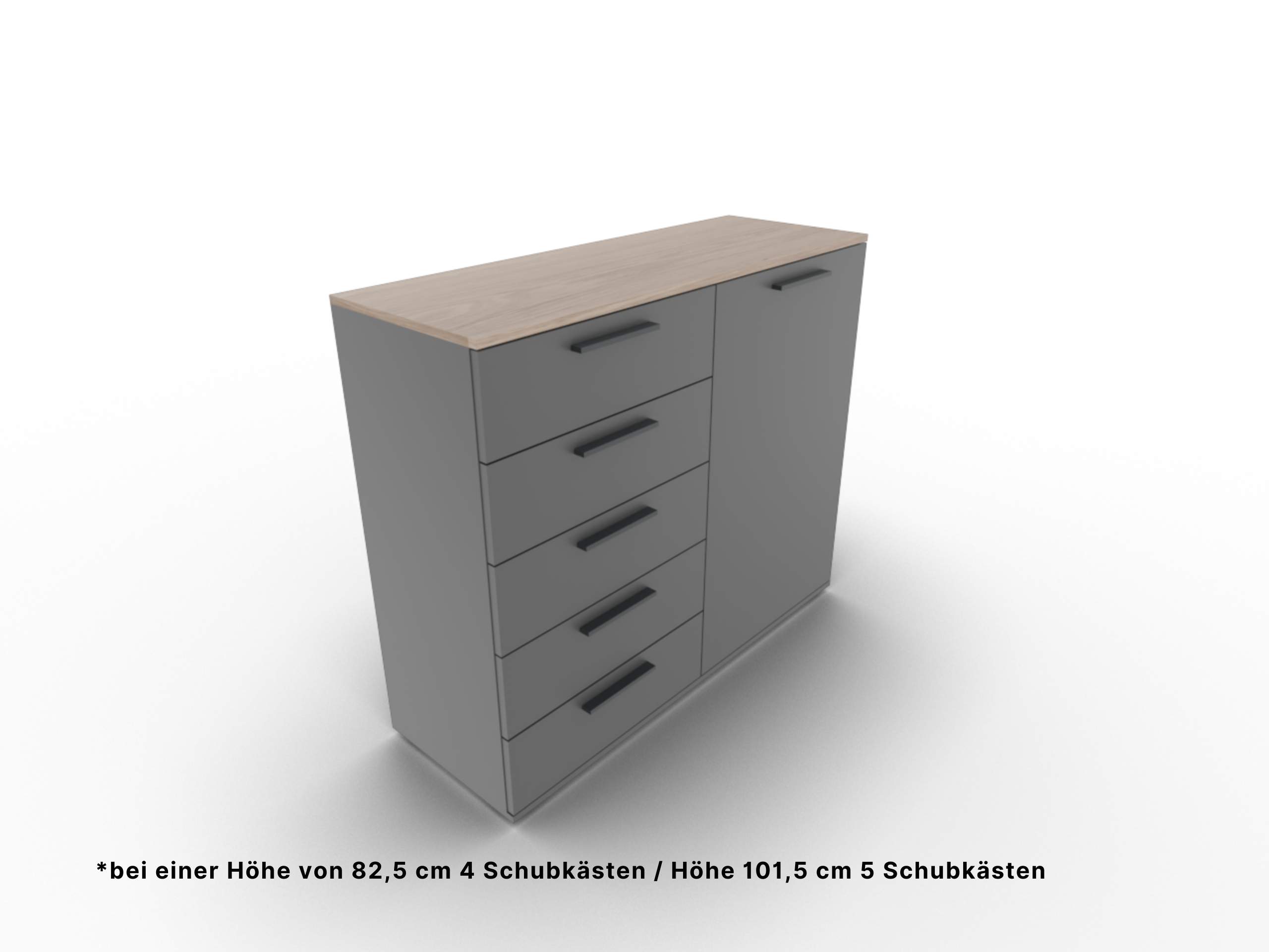 Disselkamp Cuneo Kombikommode U-Linie_Lack Taupe