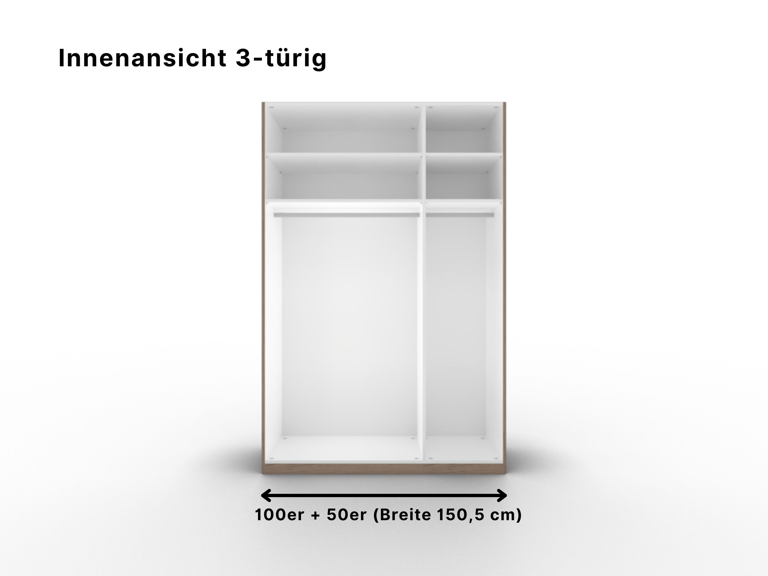 Disselkamp Cabrillo Schrankftont 1 Innenansicht 3-tuerig