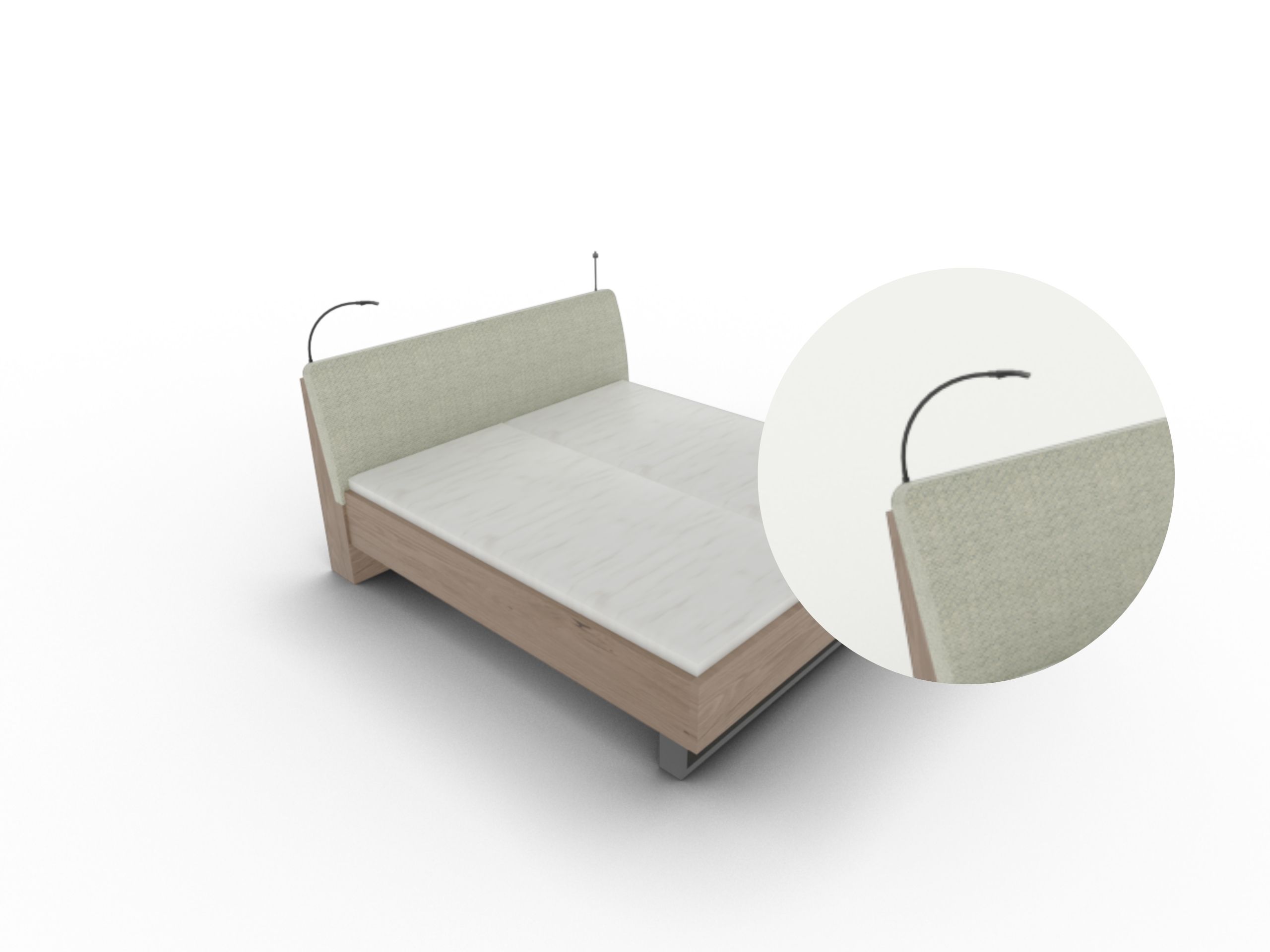 Disselkamp Callao Polsterkopfteil Flex Leuchten