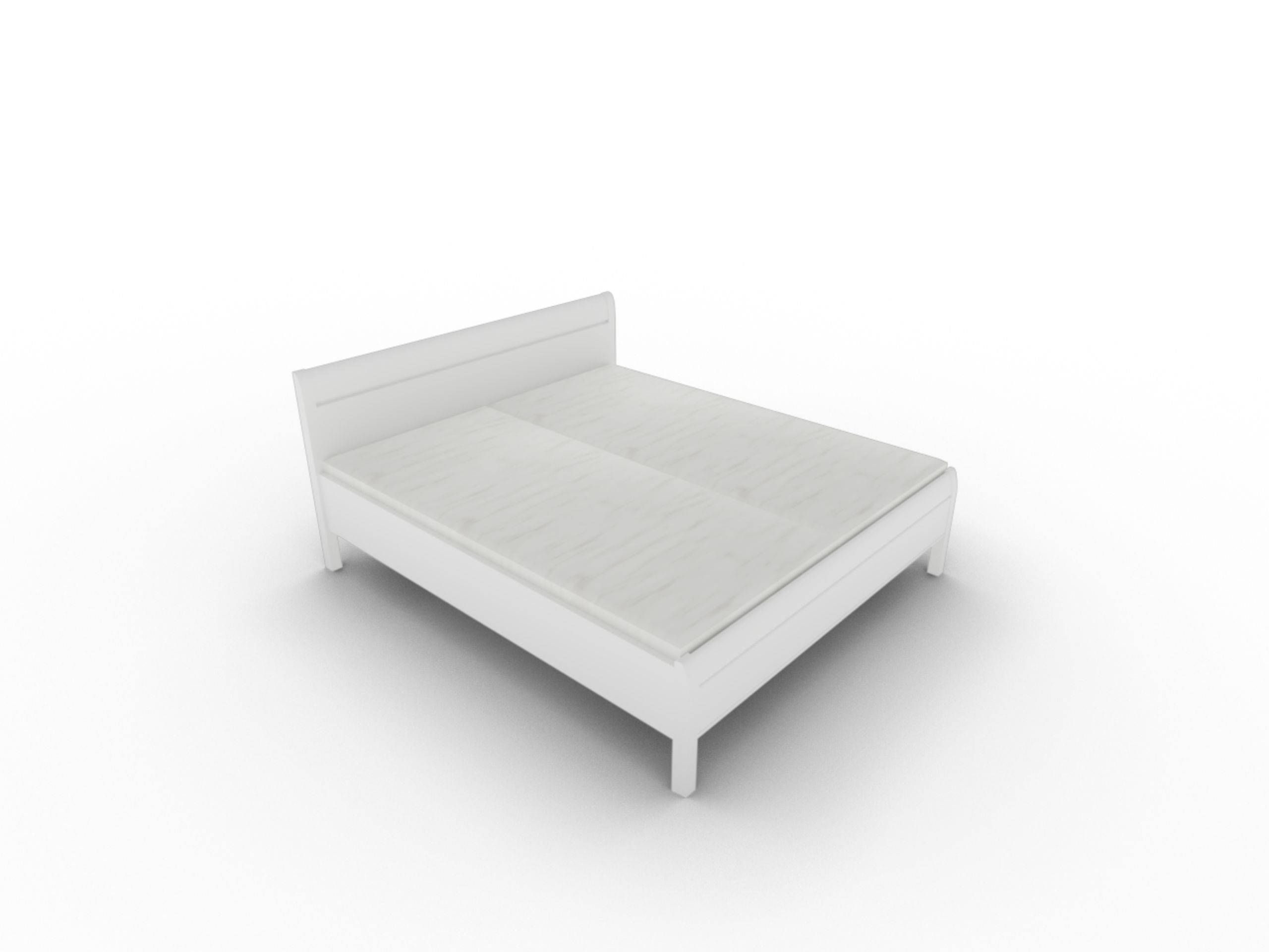 Disselkamp Doppelbett KT Stollen_Lack weiss