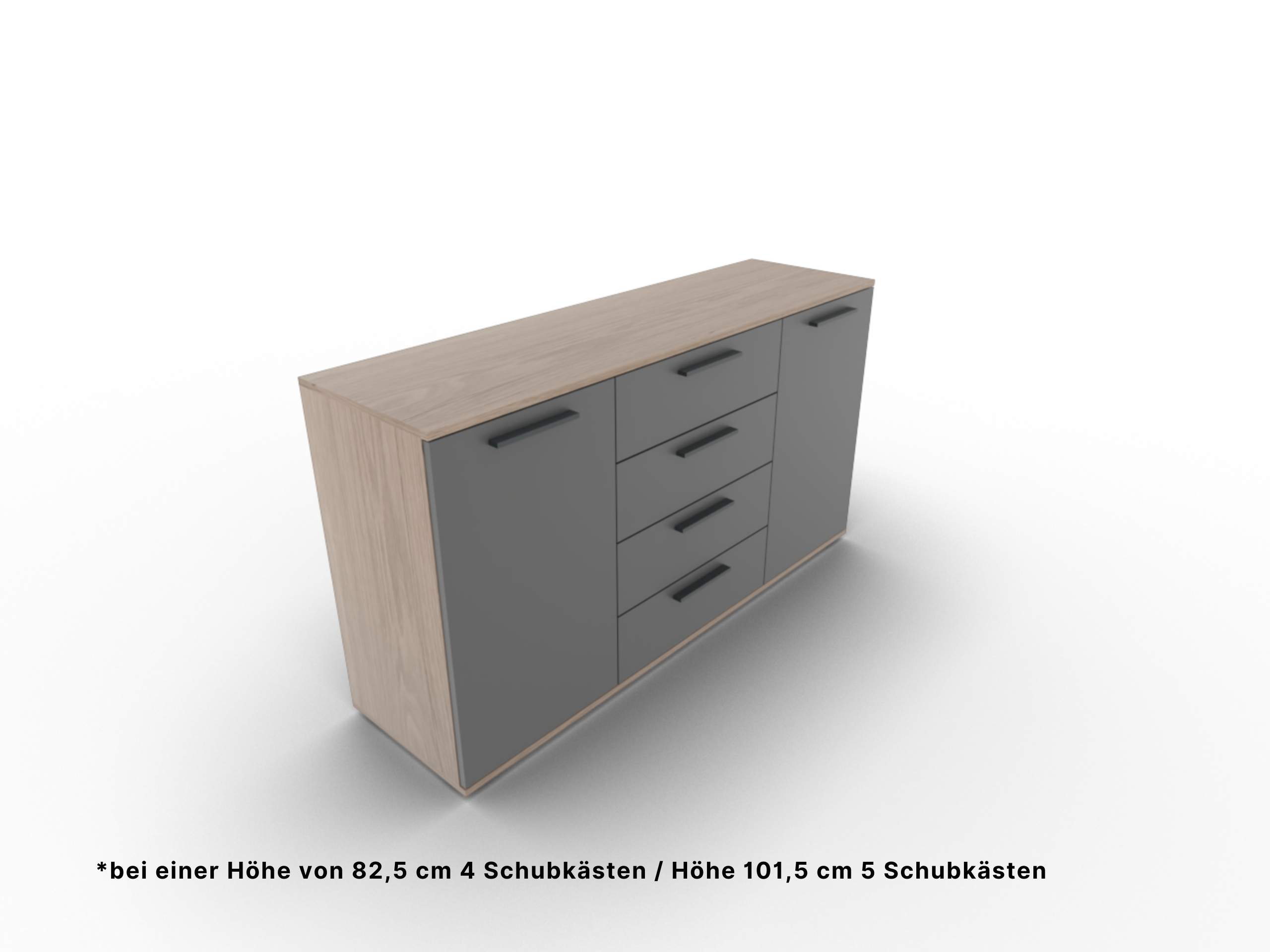 Disselkamp Cuneo Superkombikommode O-Linie_Lack Basalt