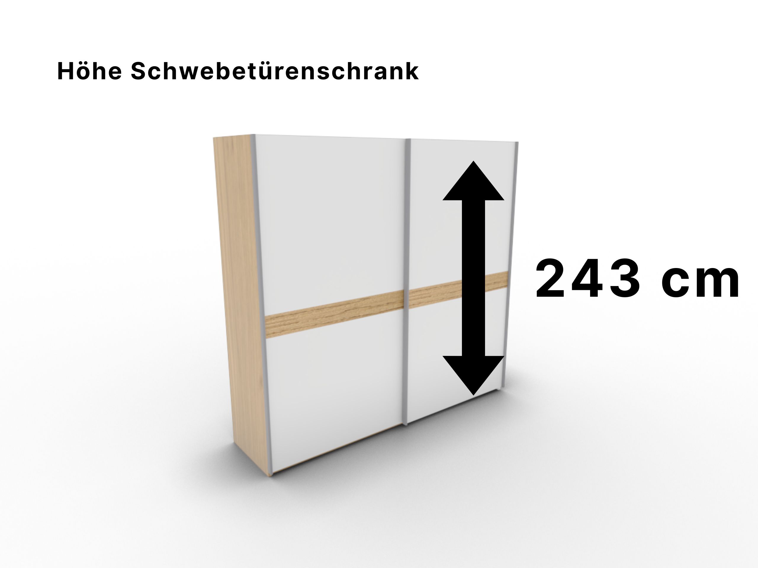Disselkamp CD Studioline Schwebetuerenschrank Hohe 243 cm wählen