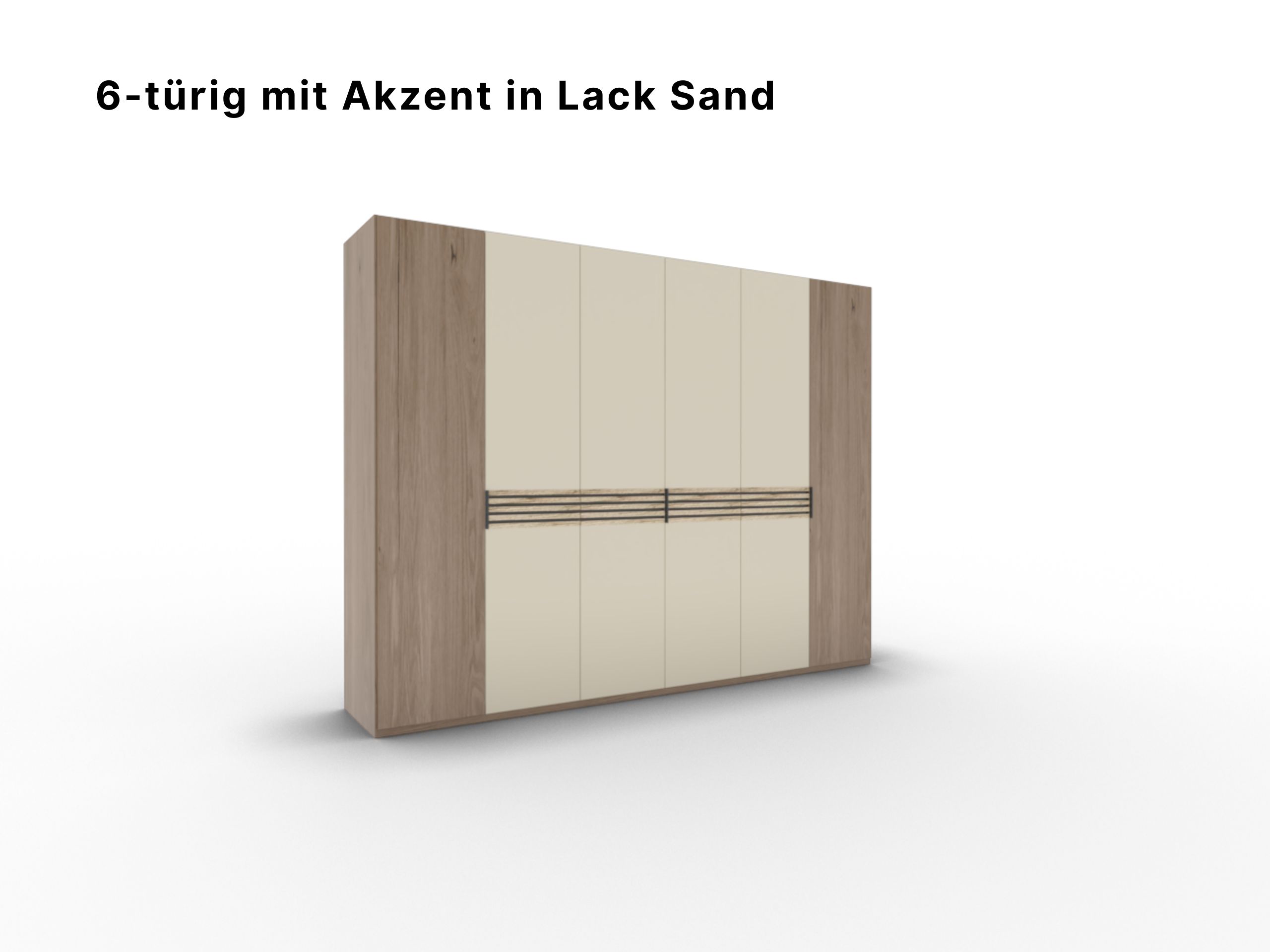 Disselkamp Cabrillo Schrankftont 1 6-tuerer Lack Sand