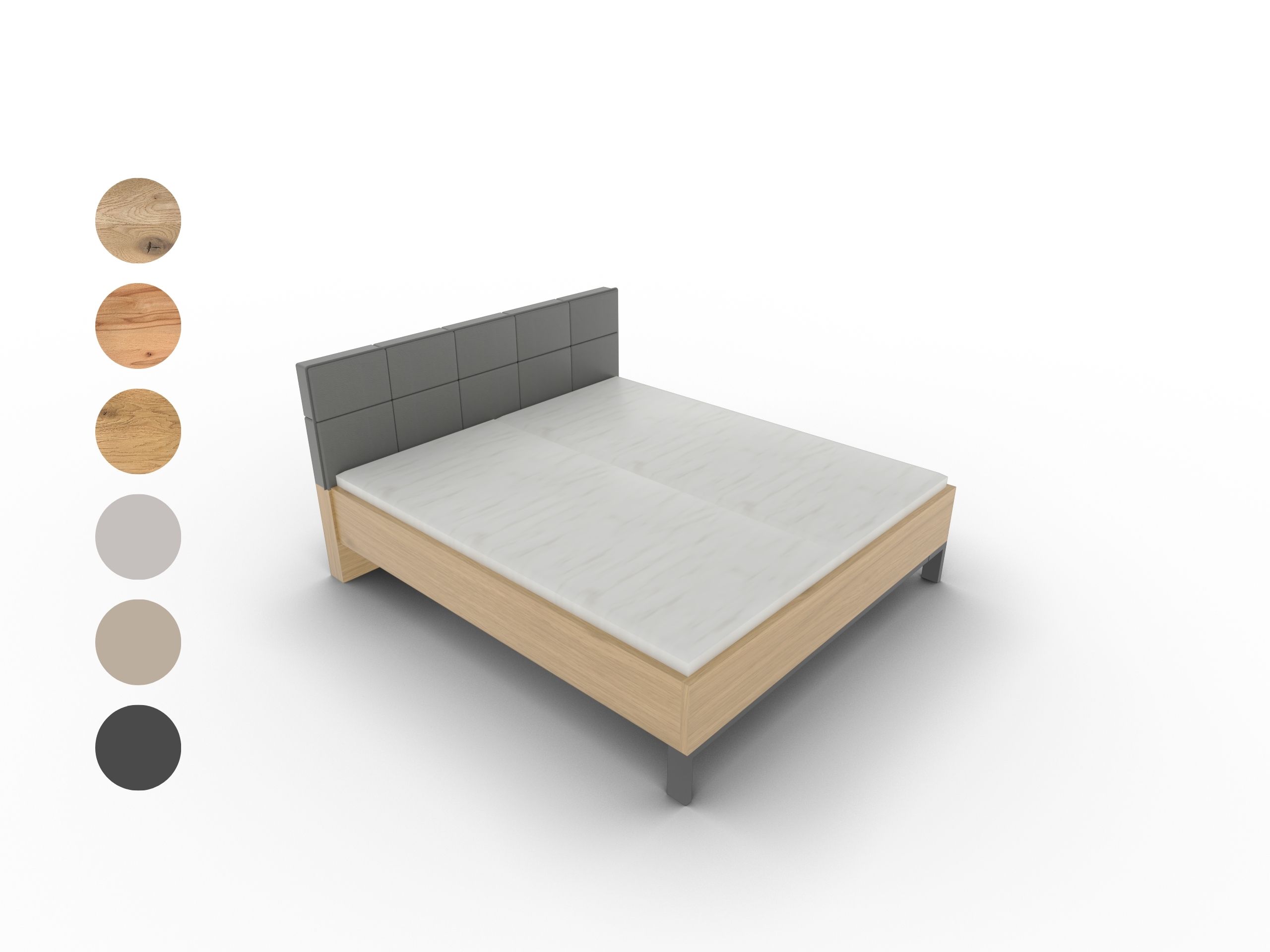 Disselkamp Doppelbett Polsterkopfteil Gesteppt Wildeiche PG2 864338