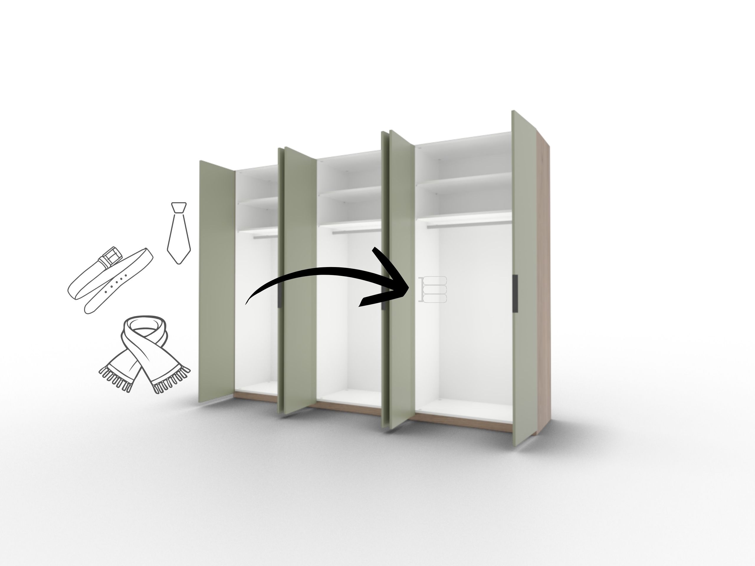 Halter fur Krawatten, Gürtel und Tücher Callao