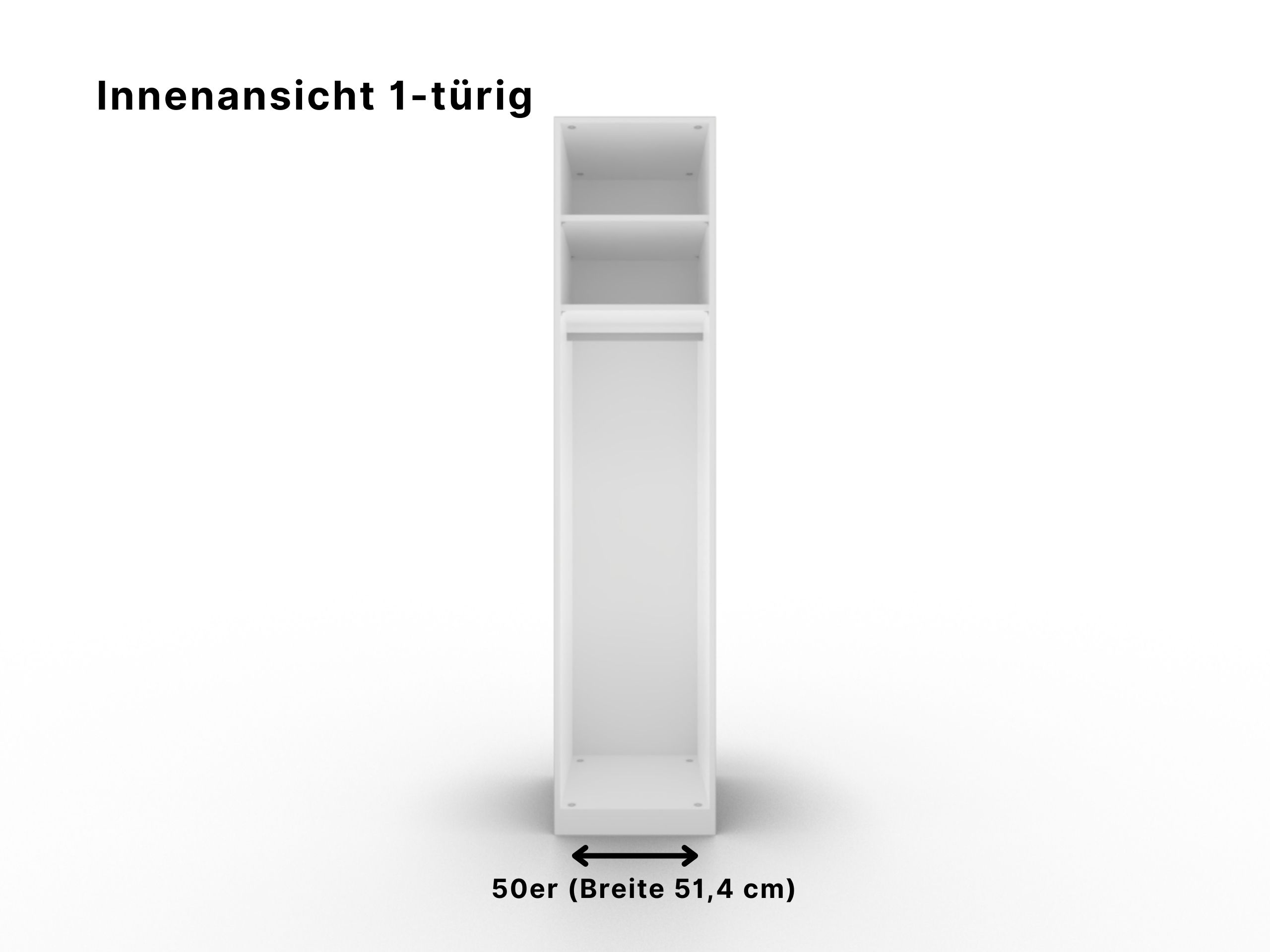 Disselkamp Castellino Kleiderschrank 1 tuerig Innenansicht