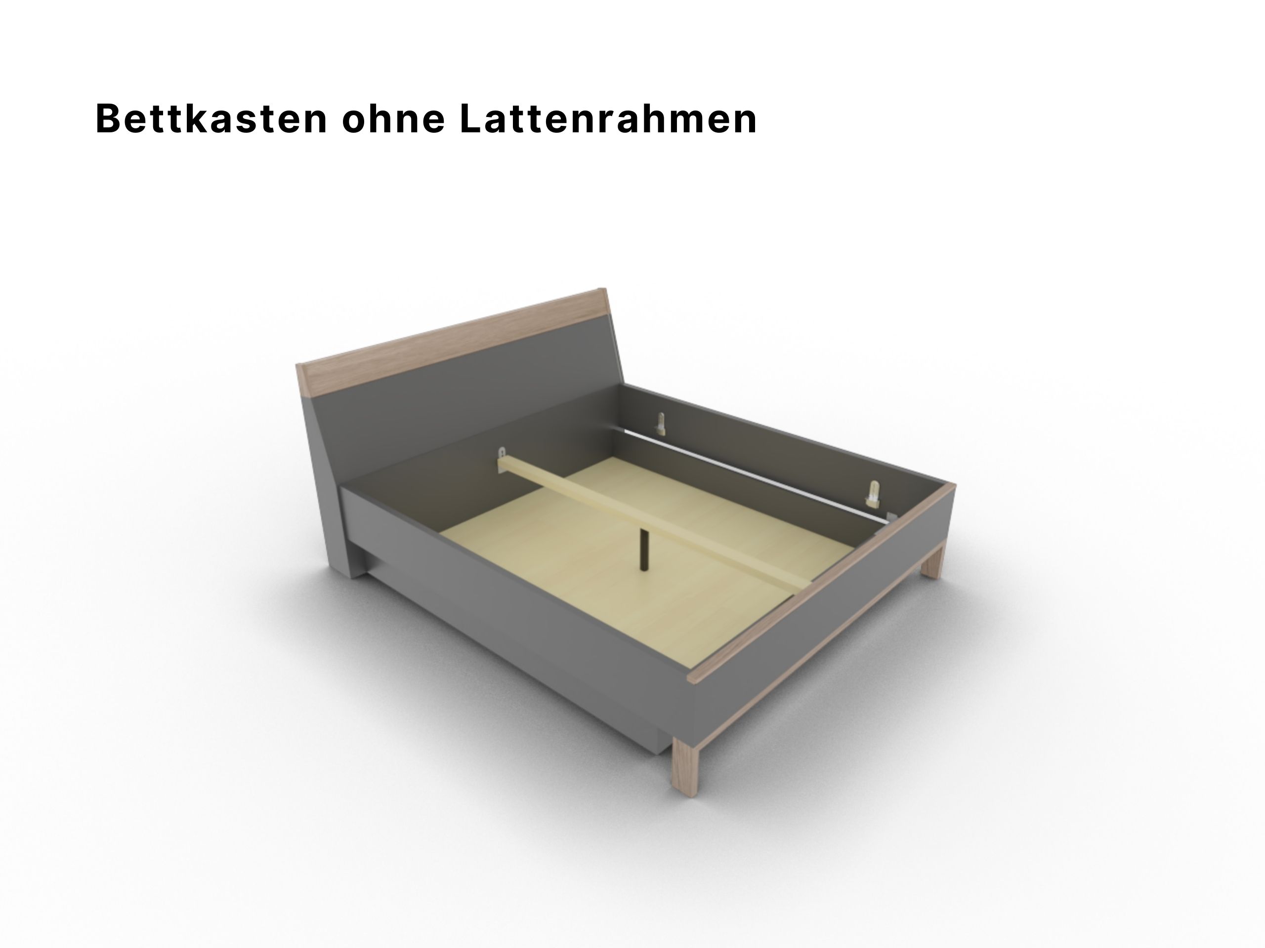 Disselkamp Bett Cuneo Holzkopfteil_Bettkasten ohne Lattenrahmen
