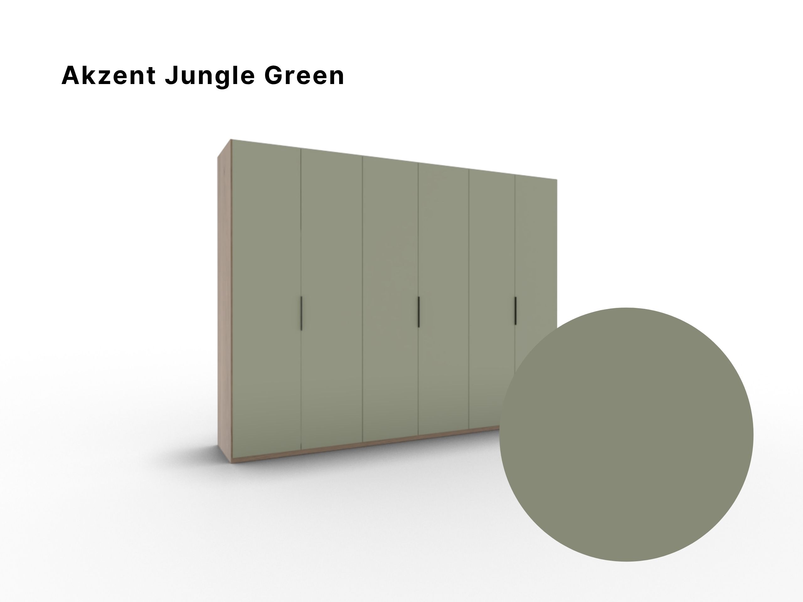 Disselkamp Kleiderschrank Callao 5-turig_Schrankfront 3_Akzent Jungle Green