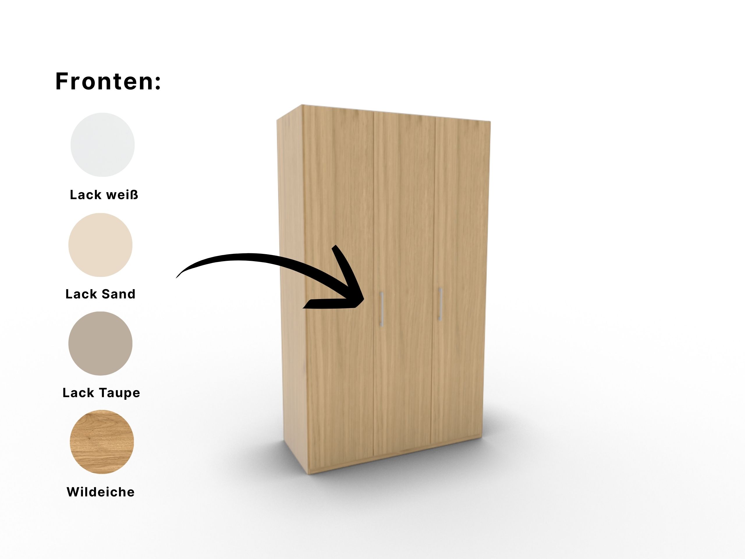 Disselkamp Comfort V Kleiderschrank Schrankfront 2 PG2_Wildeiche Akzente_3T