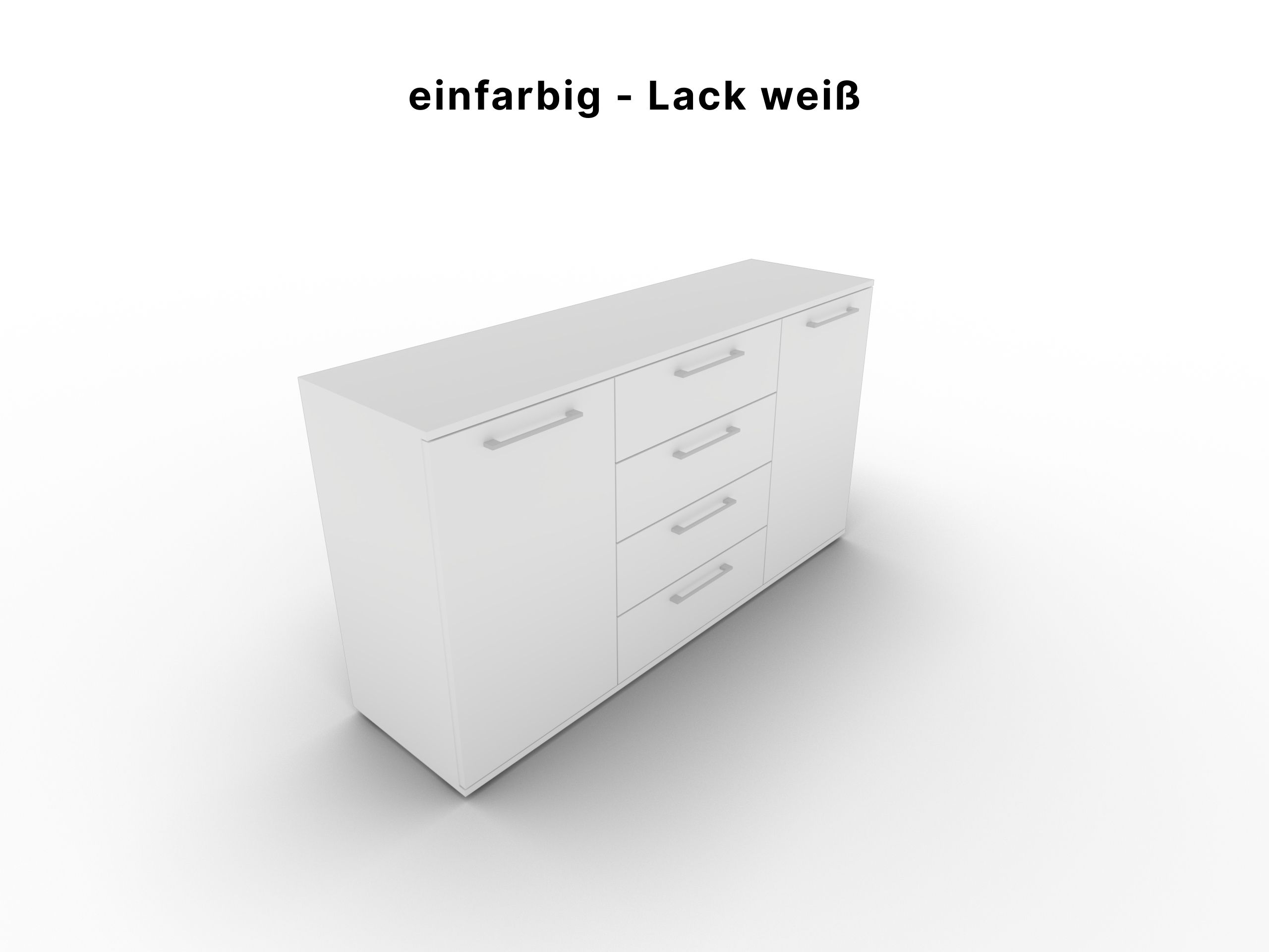 Disselkamp Superkombikommode 4SK einfarbig Lack weiss (2)