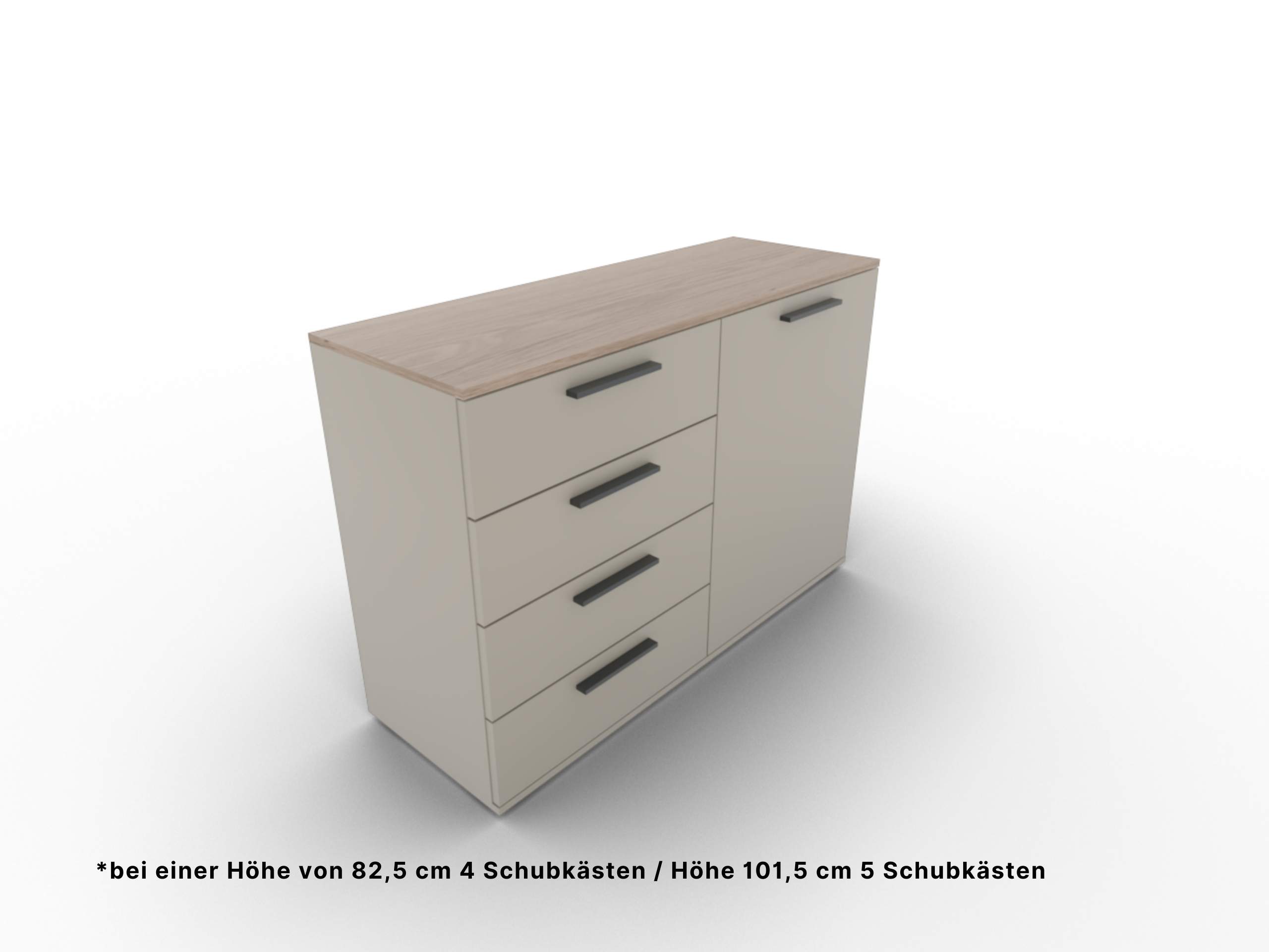 Disselkamp Cuneo Kombikommode U-Linie_Lack Taupe (2)