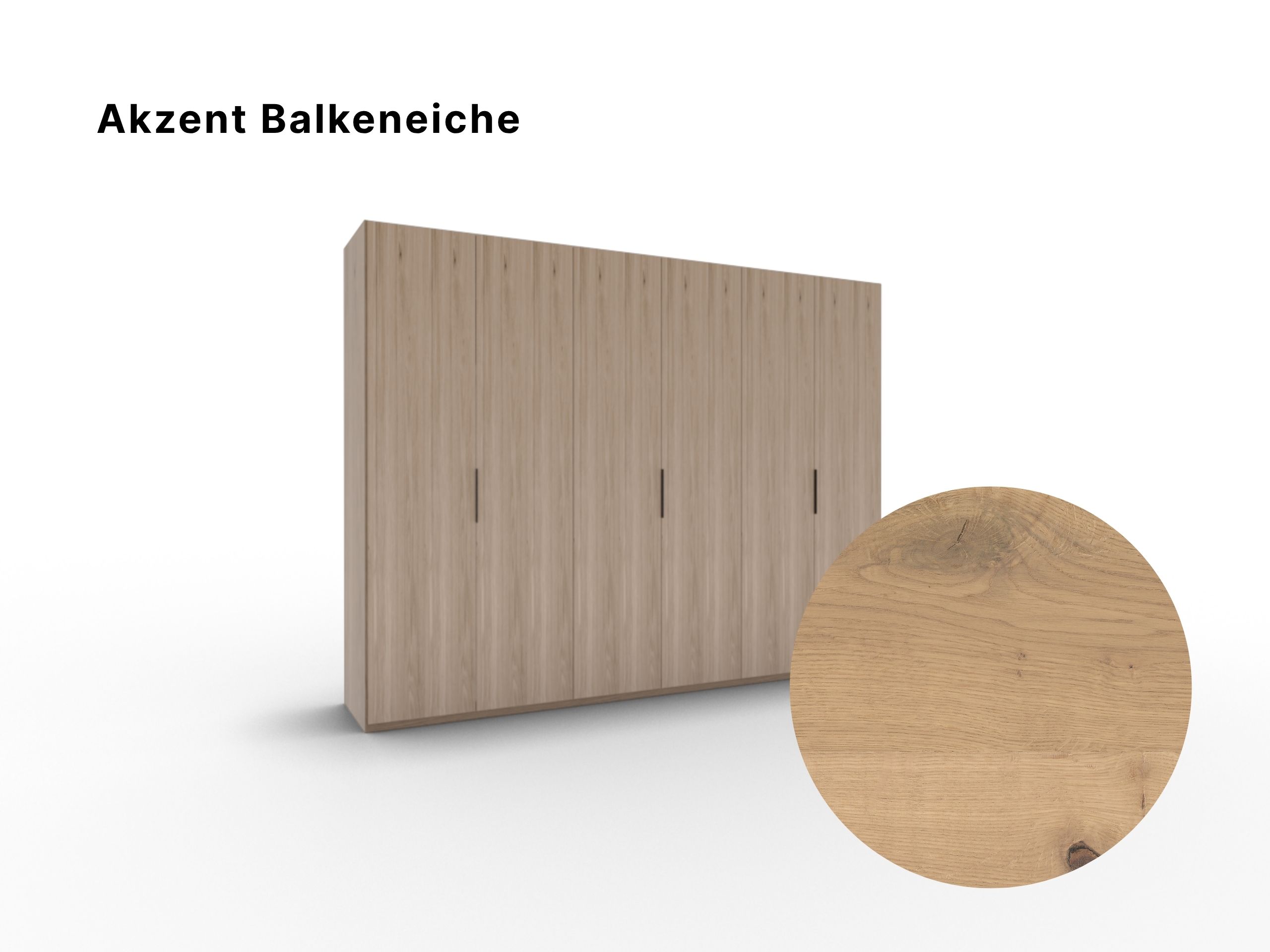 Disselkamp Kleiderschrank Callao 5-turig_Schrankfront 3_Akzent Balkeneiche