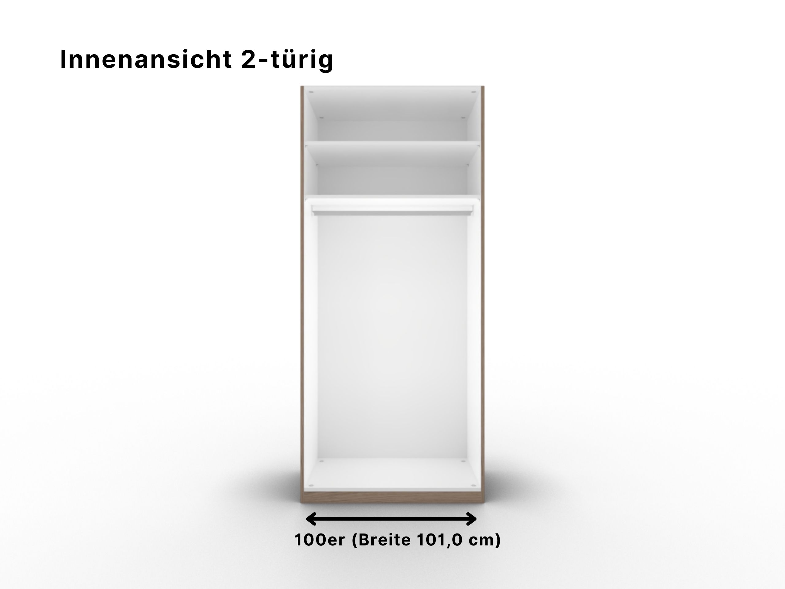 Disselkamp Cuneo Kleiderschrank Innenansicht 2-tuerig