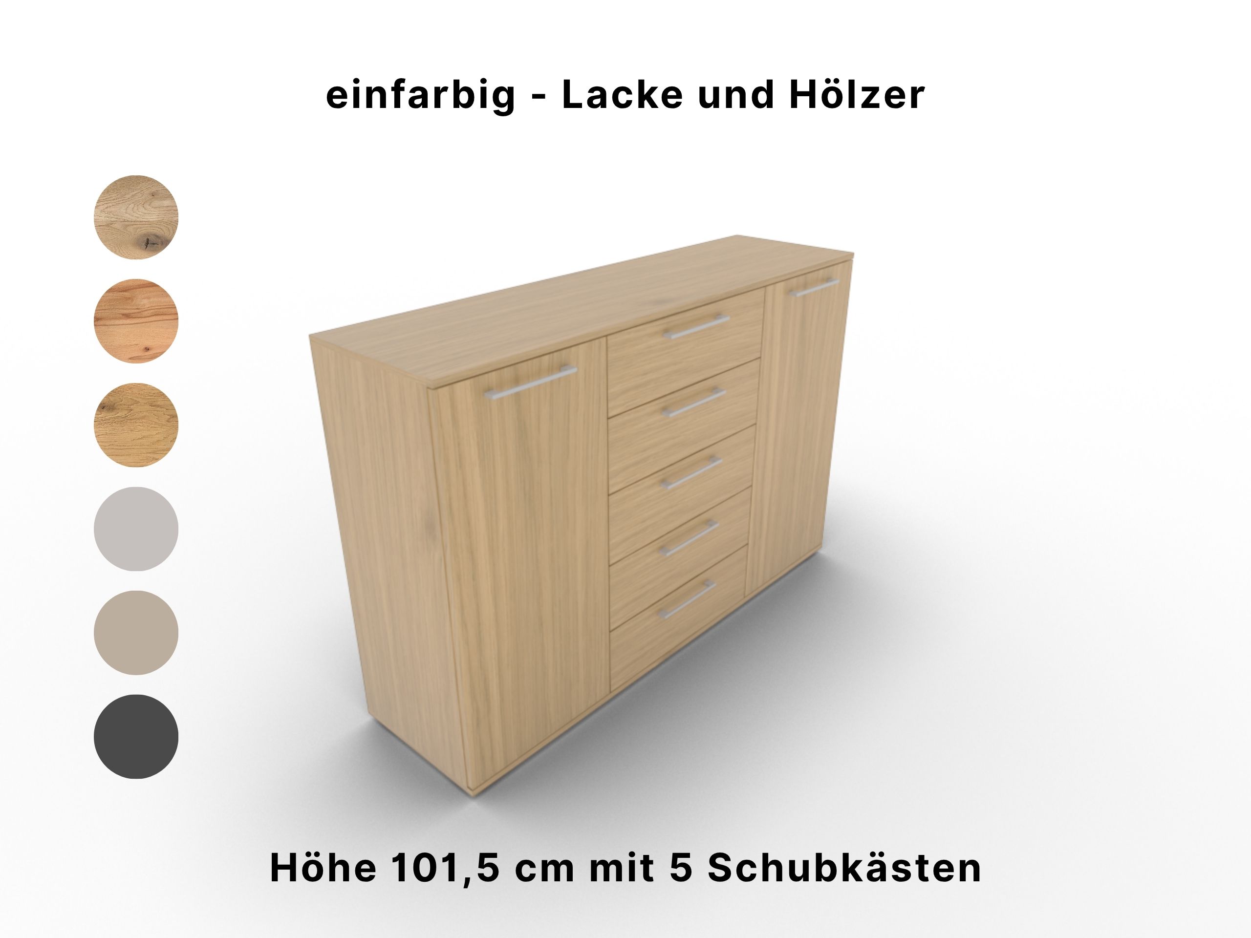 Disselkamp Superkombikommode 4SK  einfarbig Wildeiche 5 SK