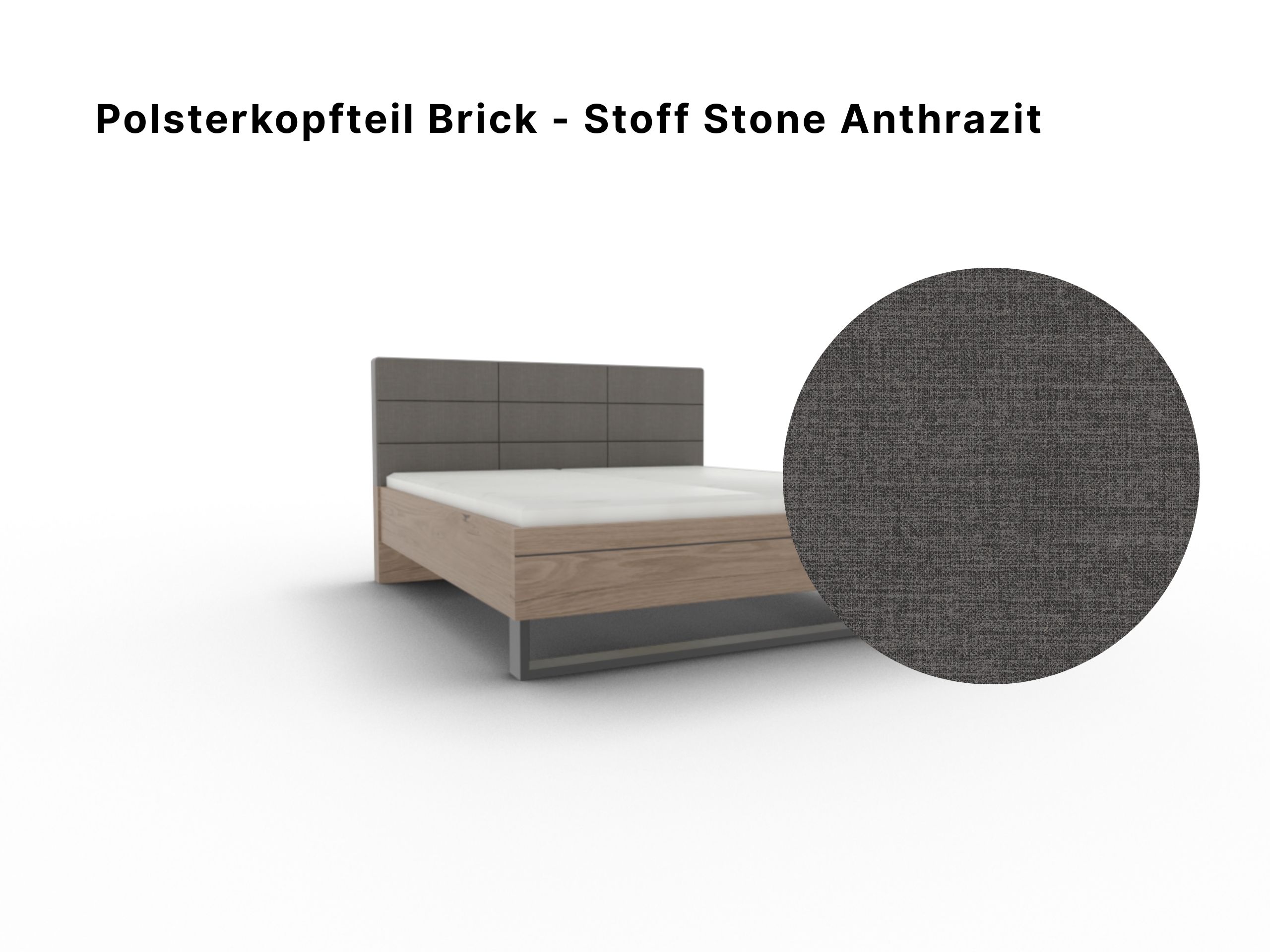 Disselkamp Cabrillo Polsterkopfteil Brick_Stoff Stone Anthrazit