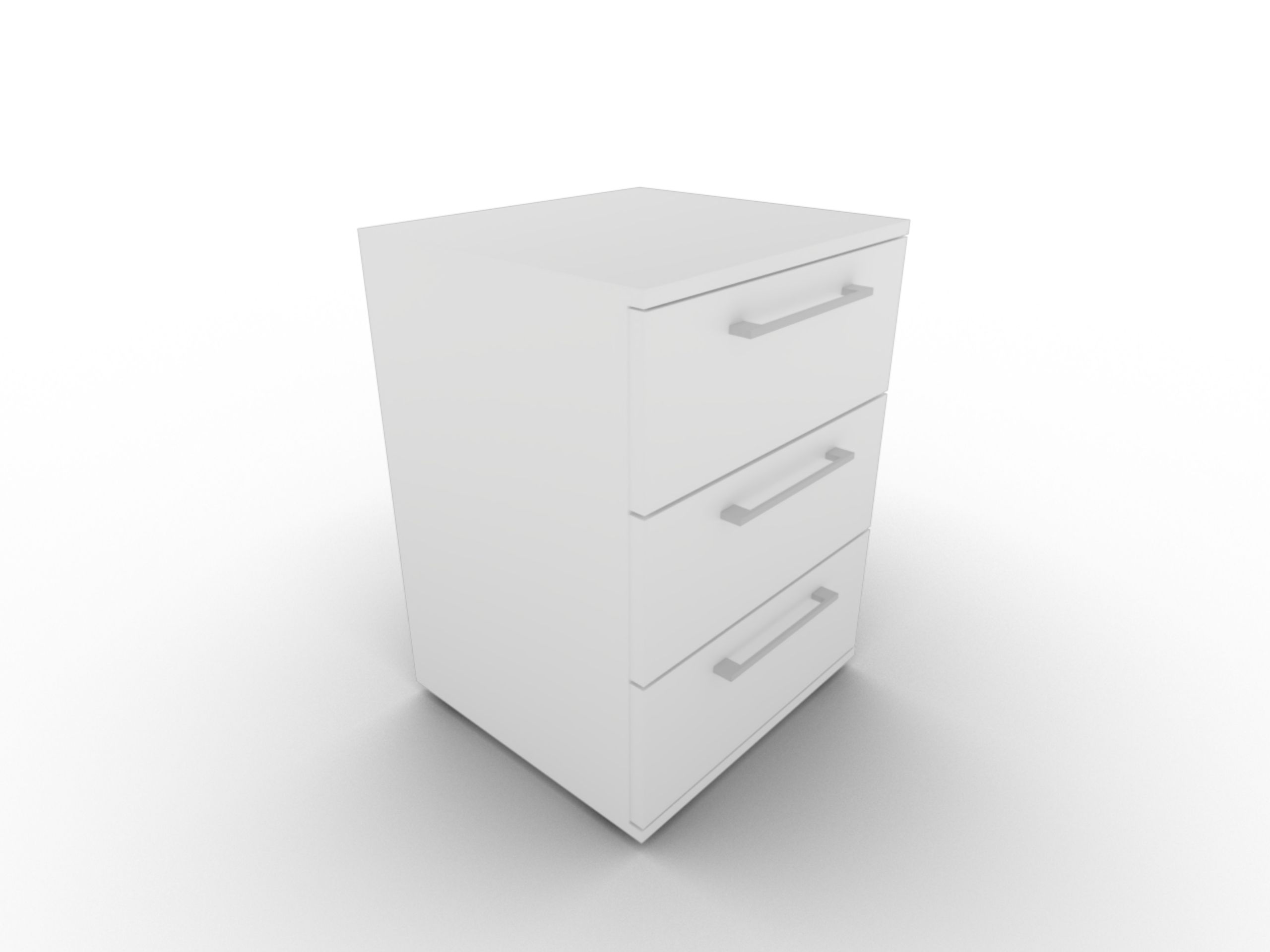 Disselkamp Konsole 3 Schubkasten einfarbig Lack weiss Cover