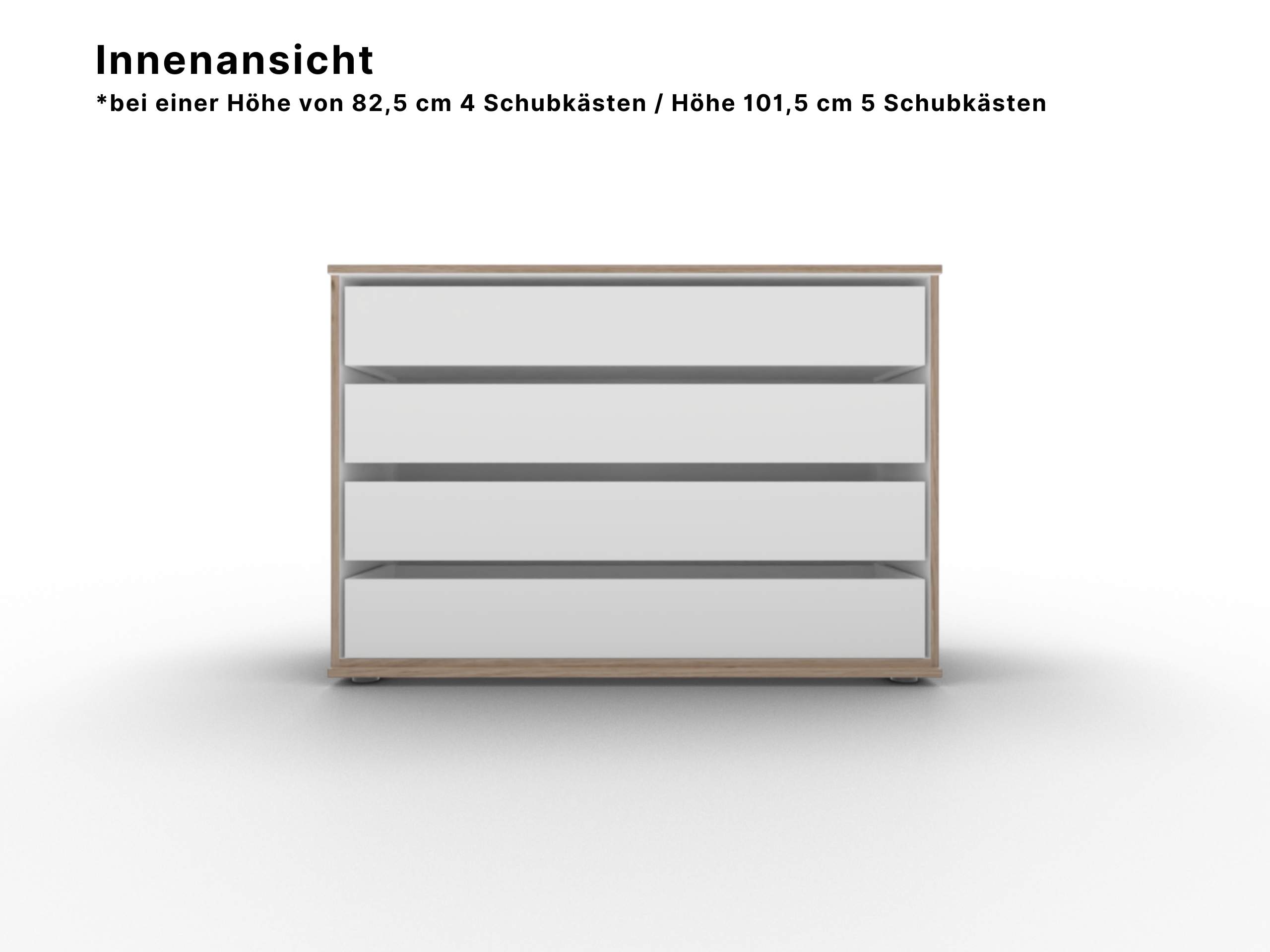 Disselkamp Cuneo Kommode Innenansicht Schubladenkommode 4SK 120er